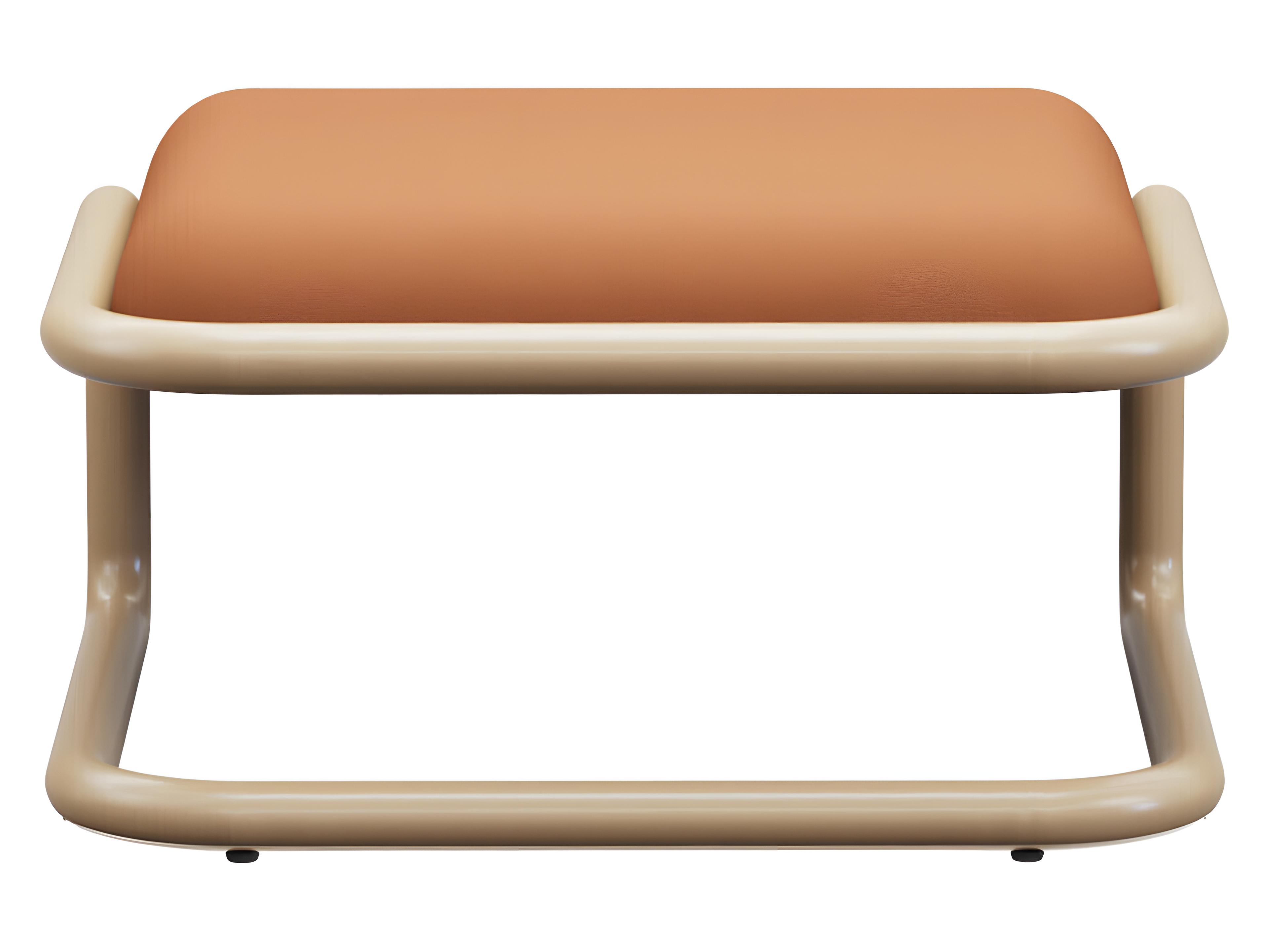 Bend Goods Tube Tan Frame With Leather Fabric Brown Ottoman