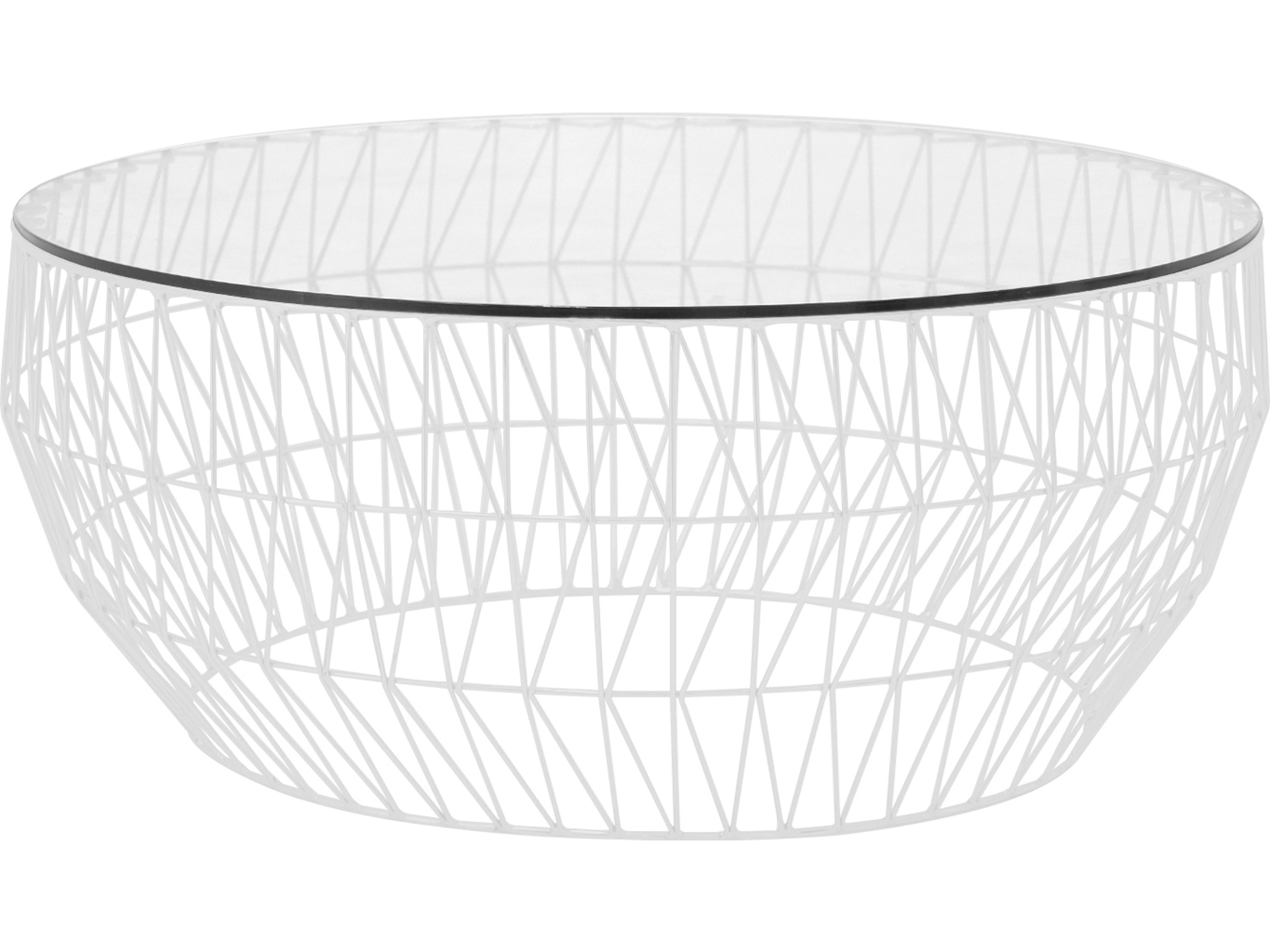 Bend Goods Outdoor Coffee Galvanized Iron White Round Table