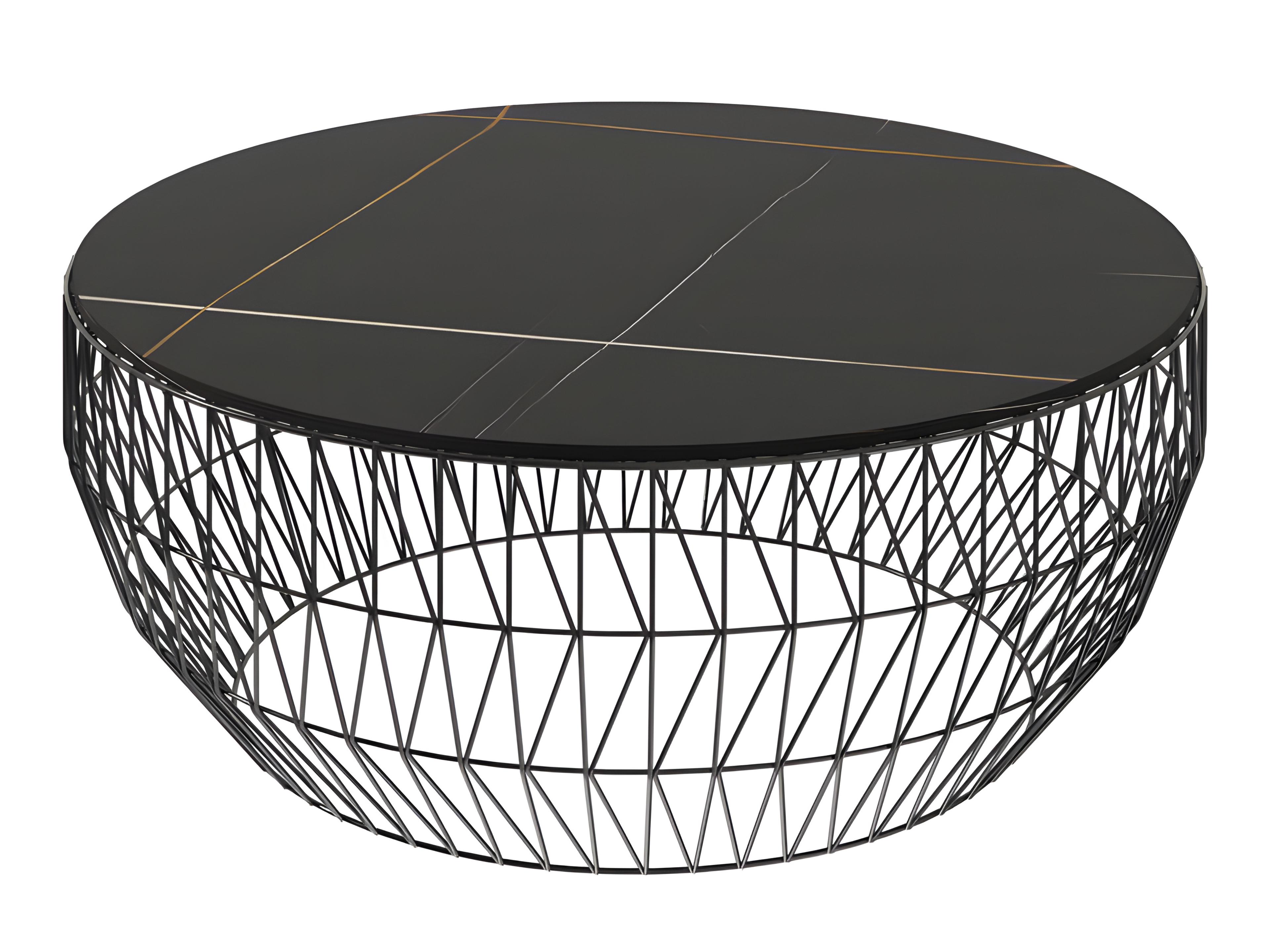 Round Ceramic Stone Top in Black