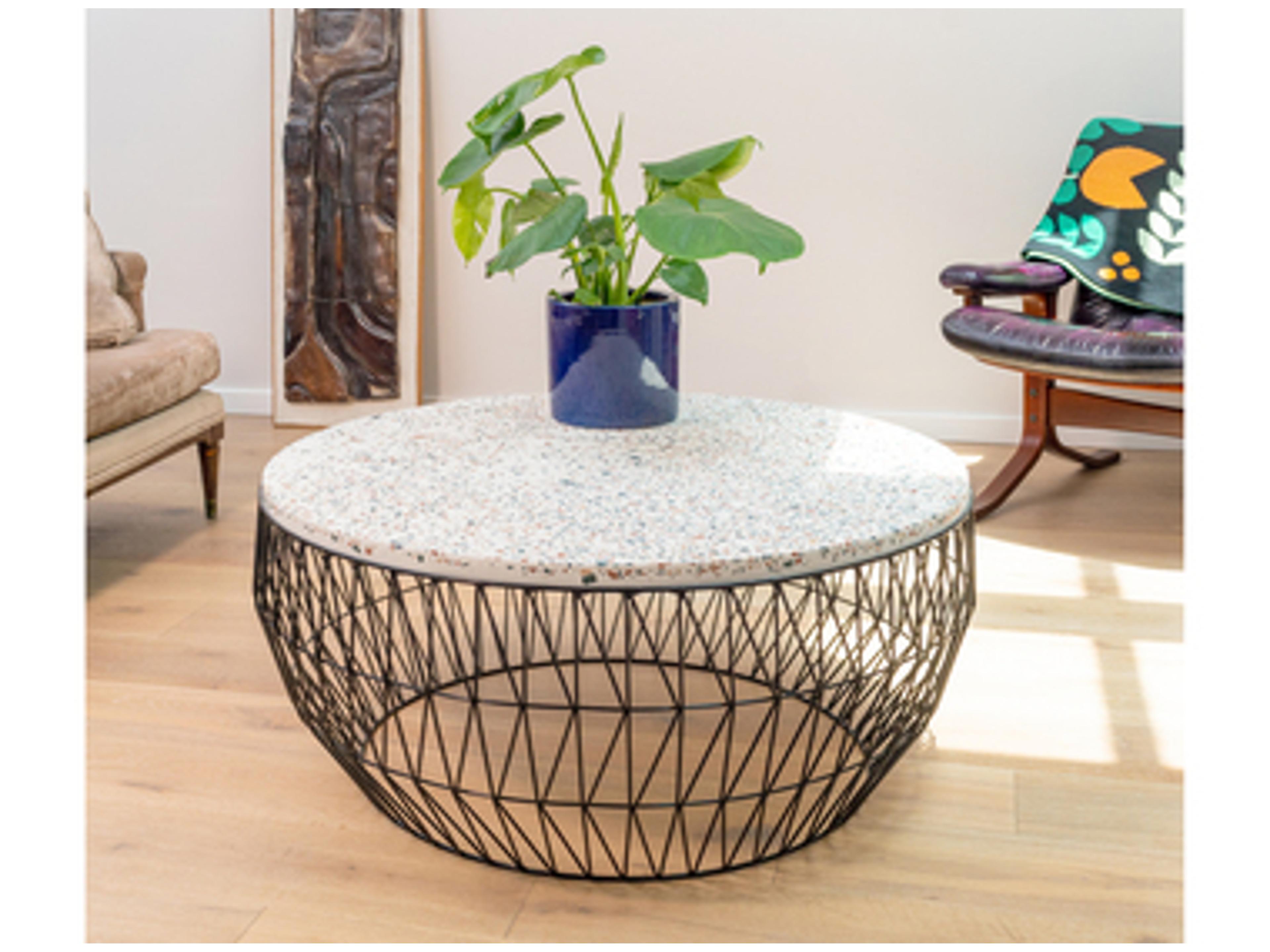 Bend Goods Outdoor Terrazzo Round Wave Table Top