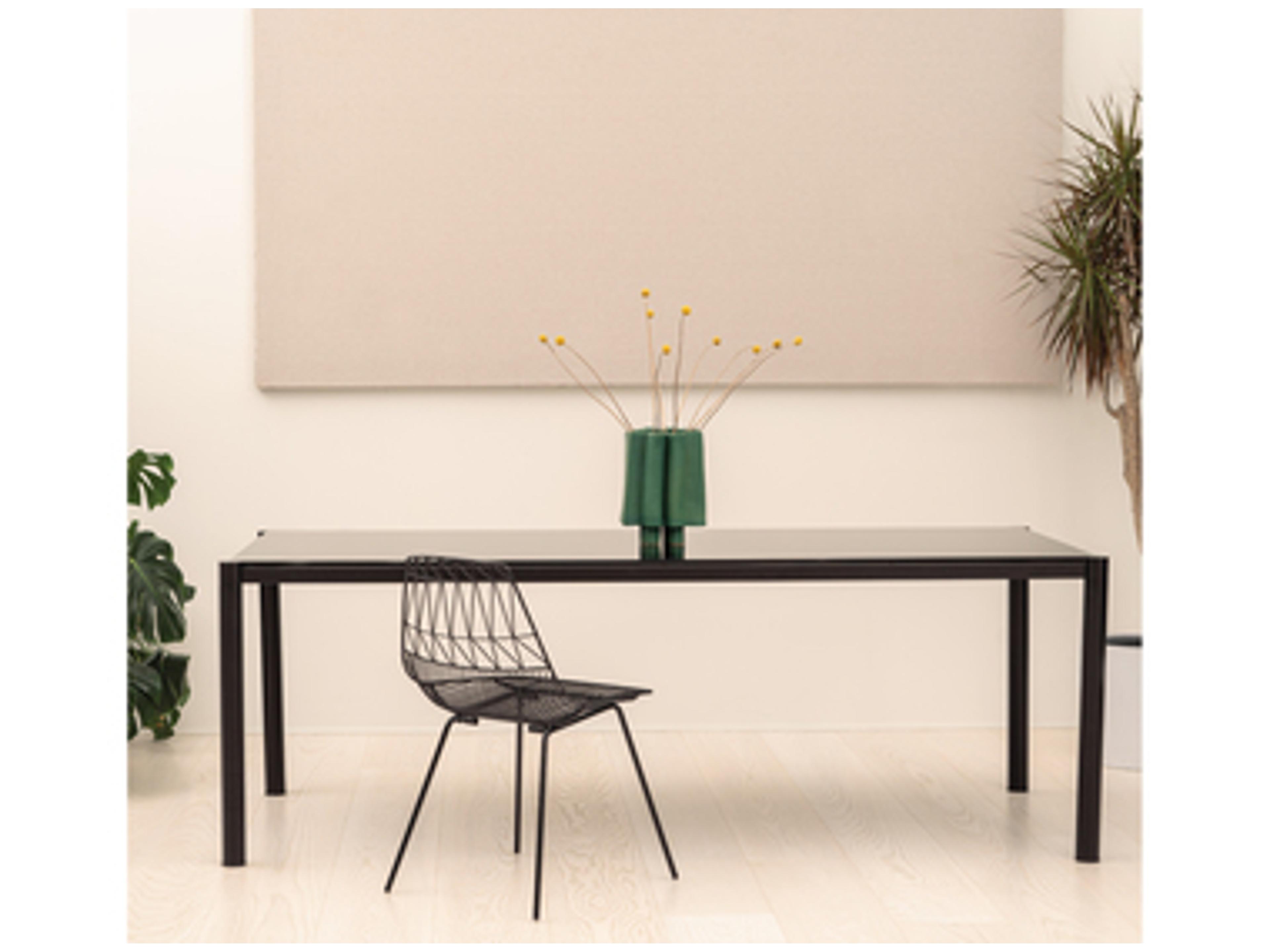 Bend Goods Outdoor Get-together Galvanized Iron Black 84"W x 38"D Rectangular Dining Table Dining Table