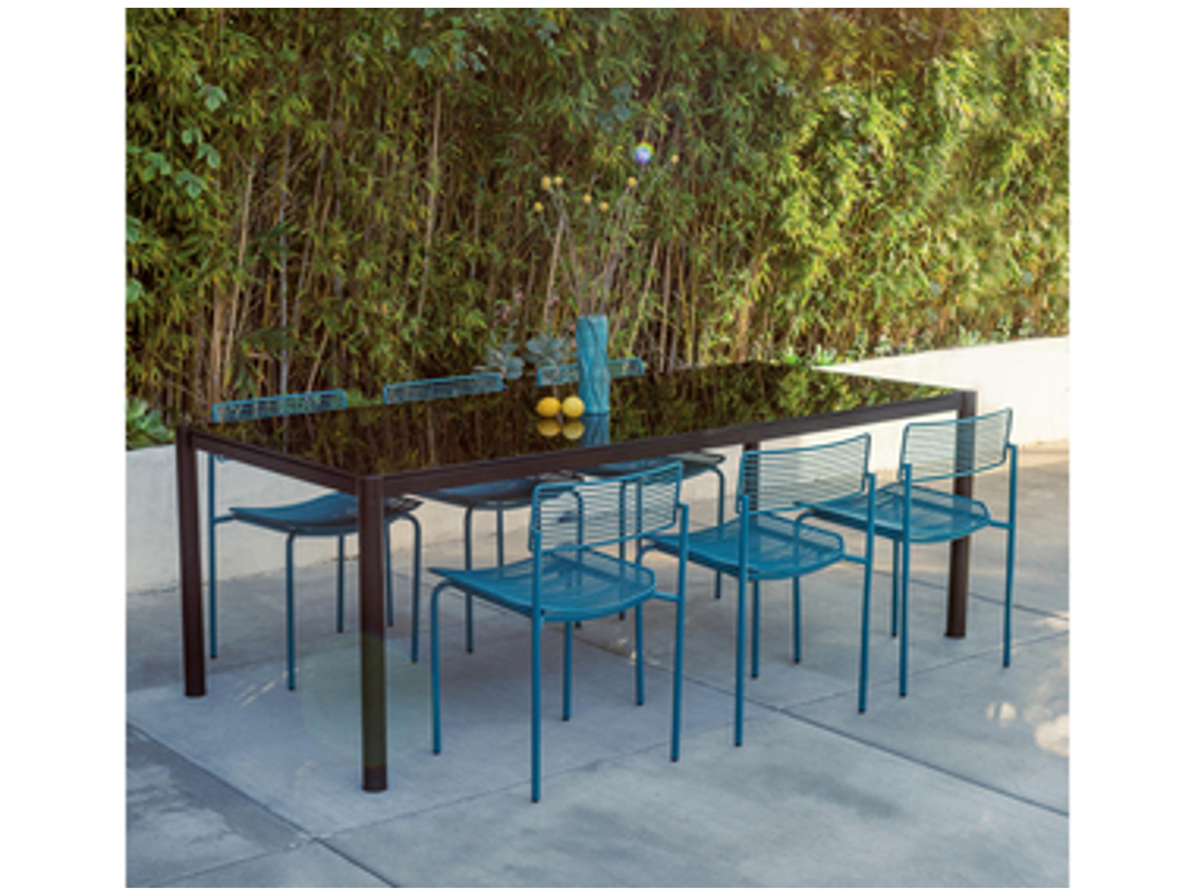 Bend Goods Outdoor Get-together Galvanized Iron Black 84"W x 38"D Rectangular Dining Table Dining Table