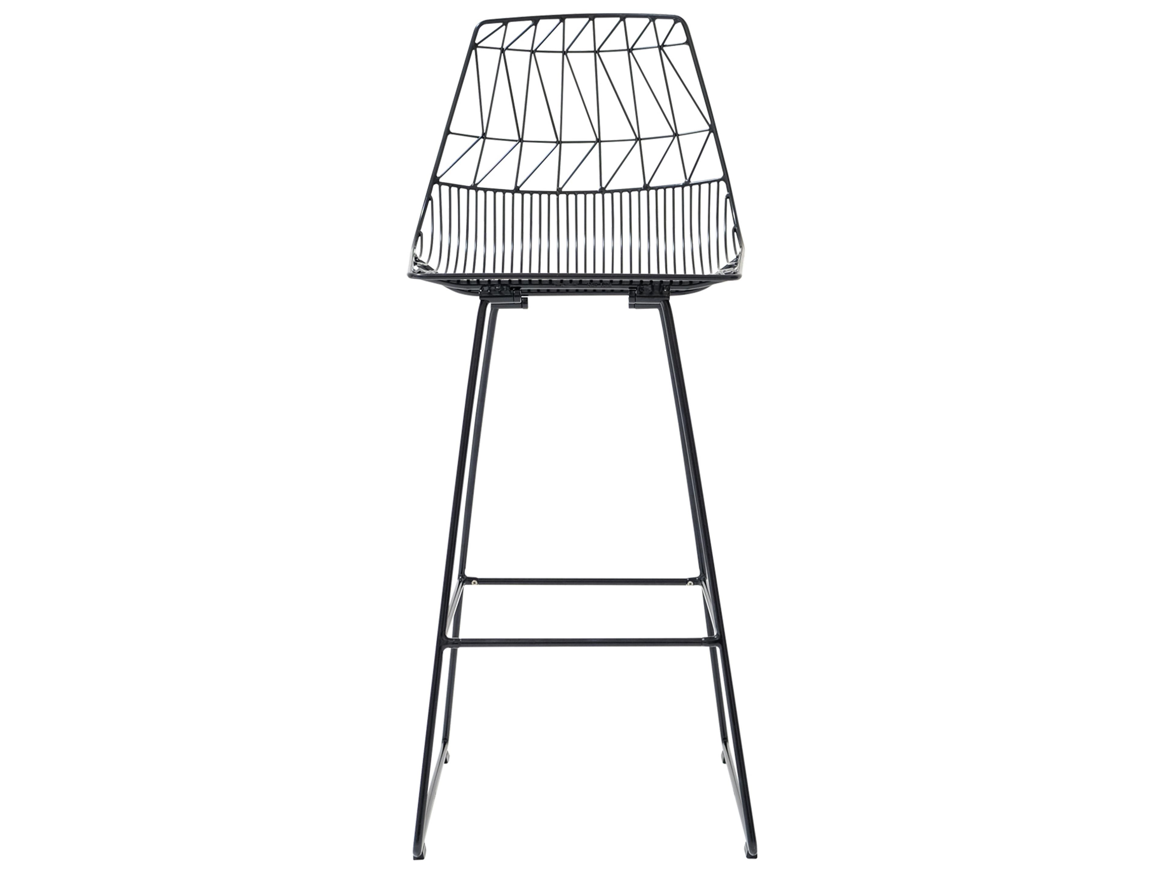 Bend Goods Outdoor Lucy Galvanized Iron Black Bar Stool