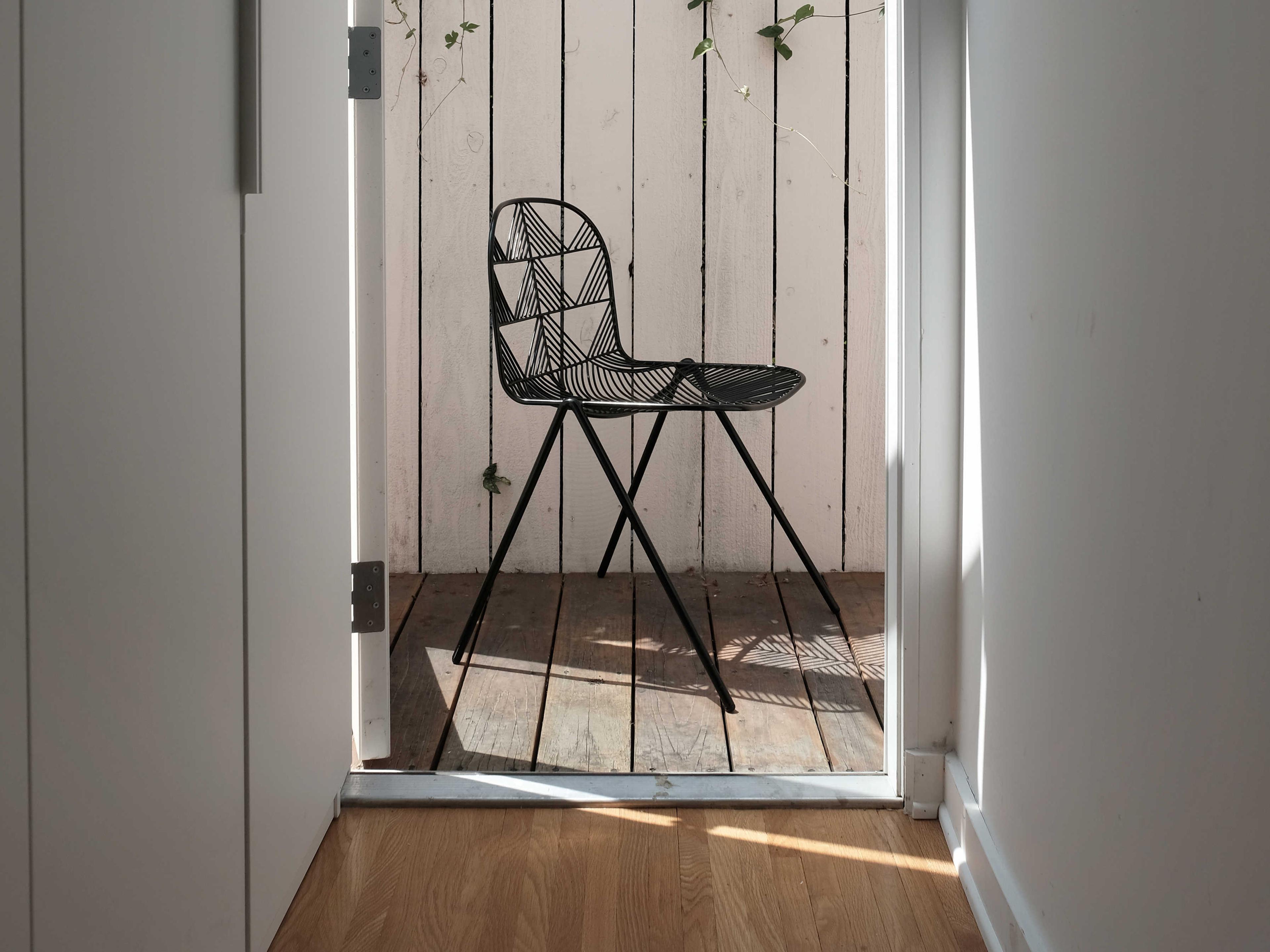 Bend Goods Outdoor Betty Galvanized Iron Black Dining Chair