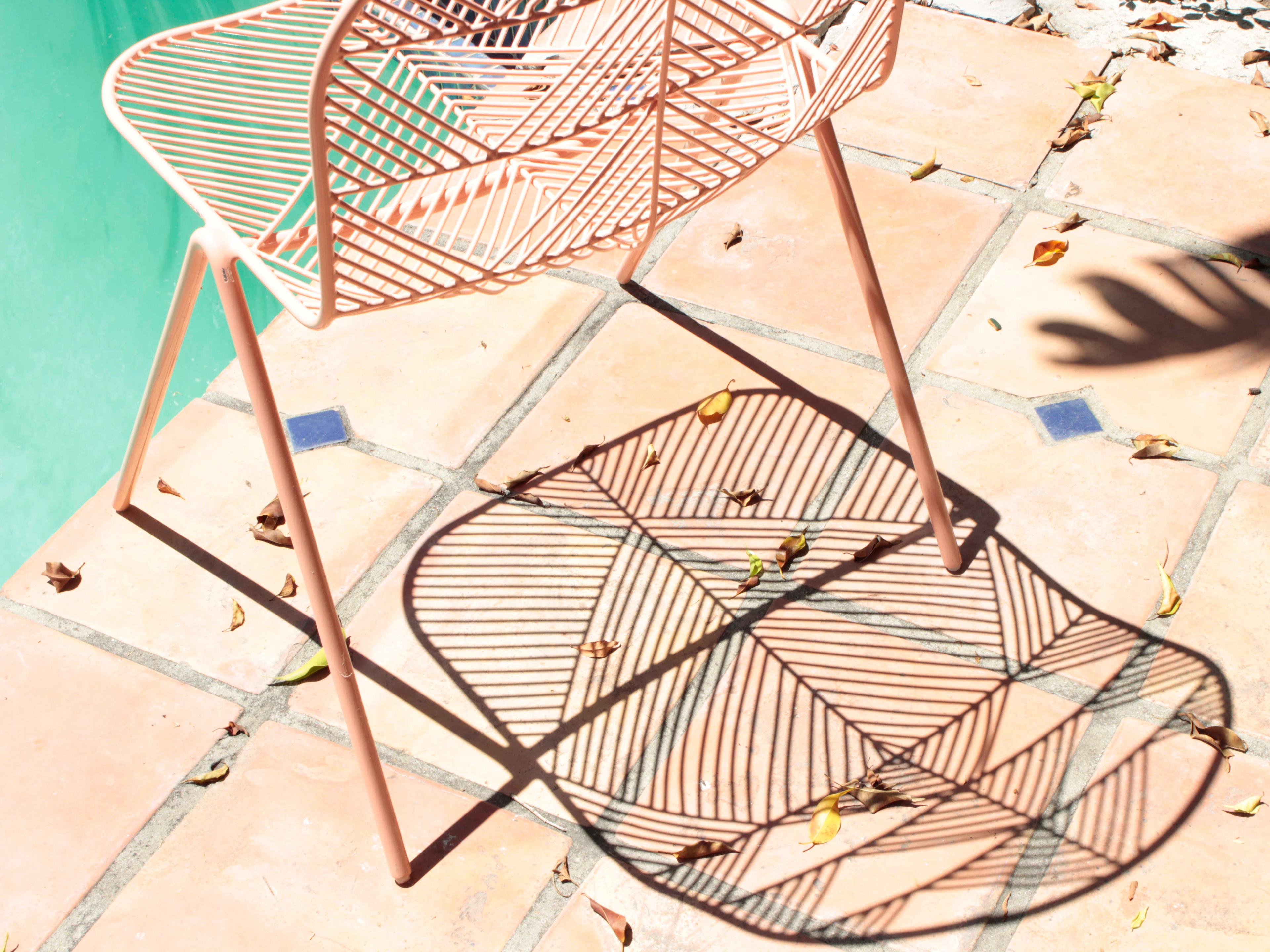 Bend Goods Outdoor Betty Galvanized Iron Peachy Pink Dining Chair