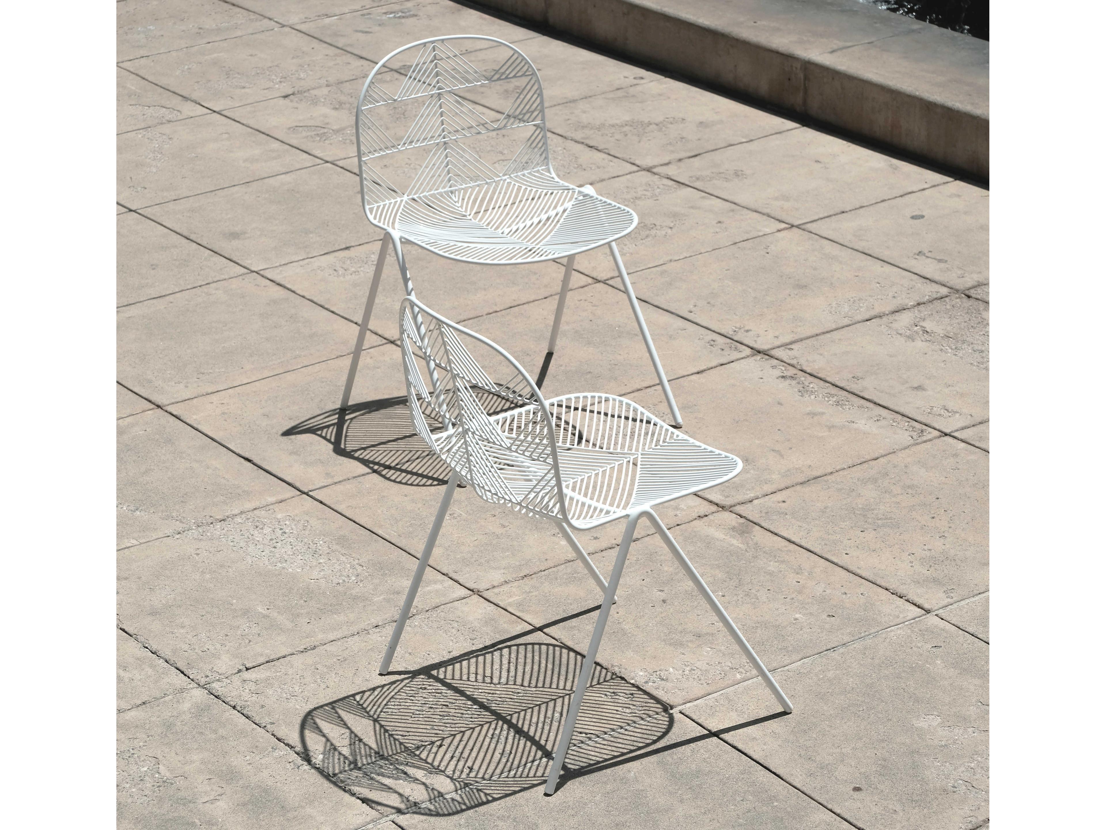 Bend Goods Outdoor Betty Galvanized Iron White Dining Chair