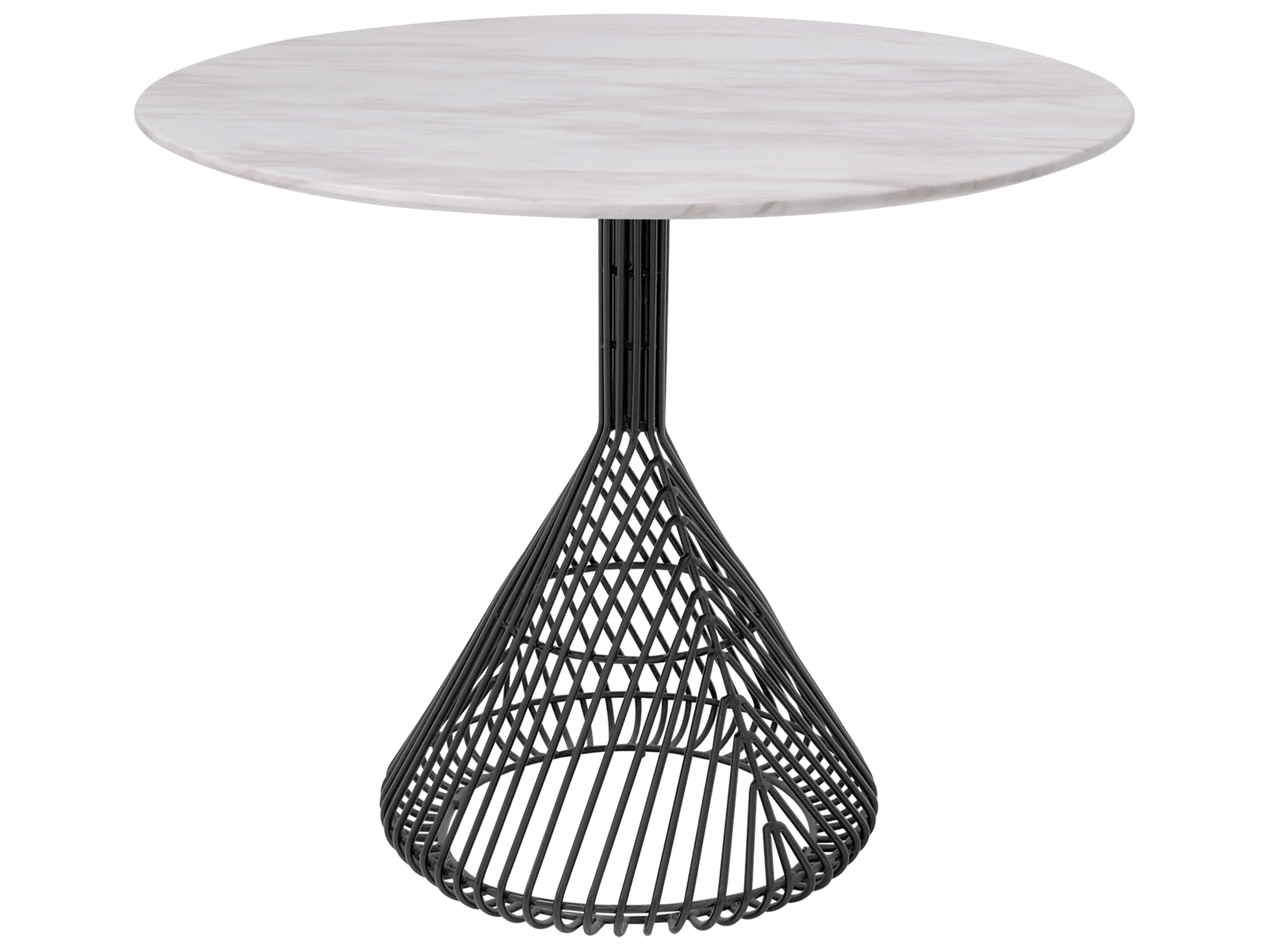 Bend Goods Outdoor Bistro Galvanized Iron Round Black Table
