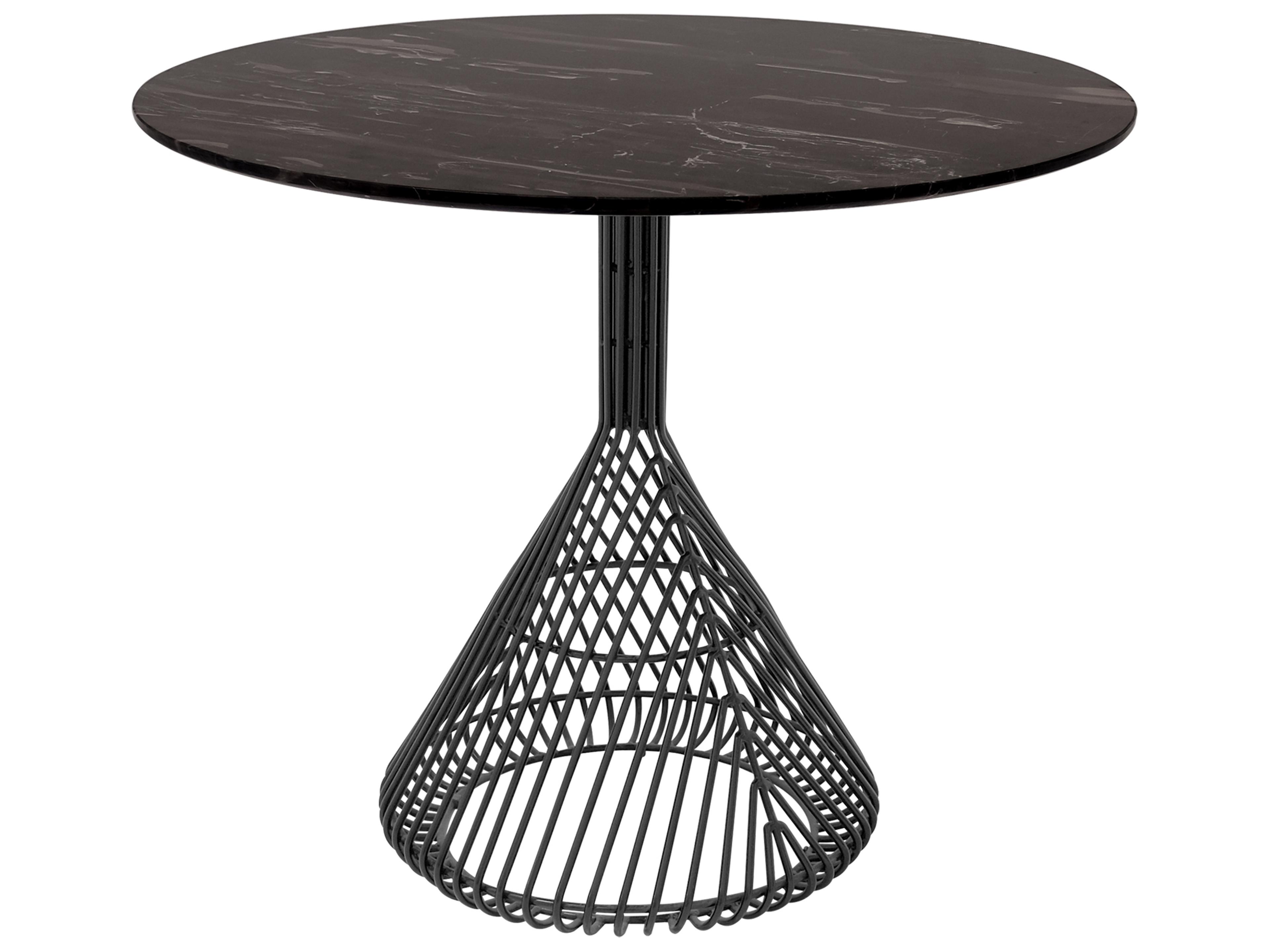 Bend Goods Outdoor Bistro Galvanized Iron Round Black Table