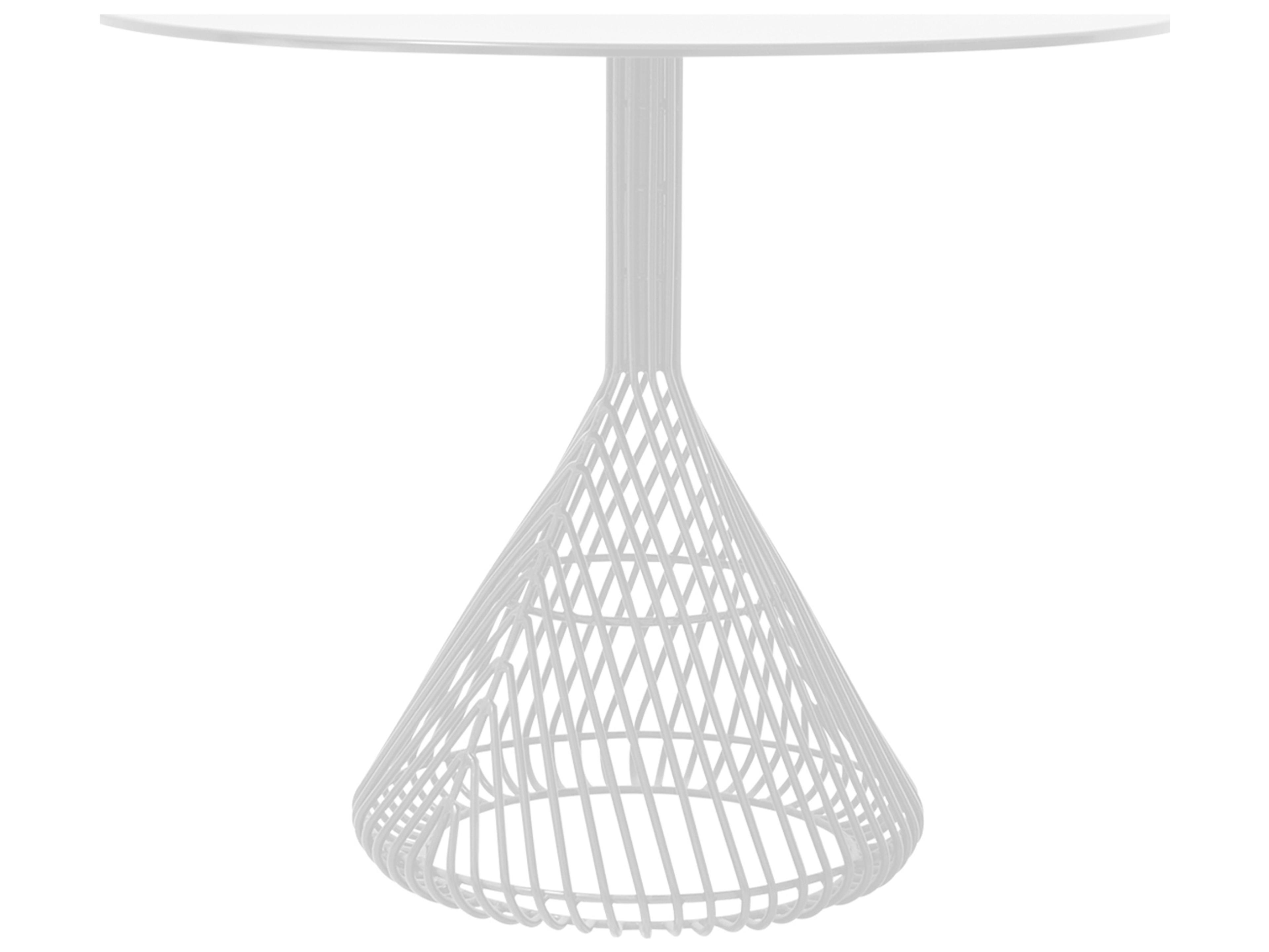 Bend Goods Outdoor Bistro Galvanized Iron White Round Table