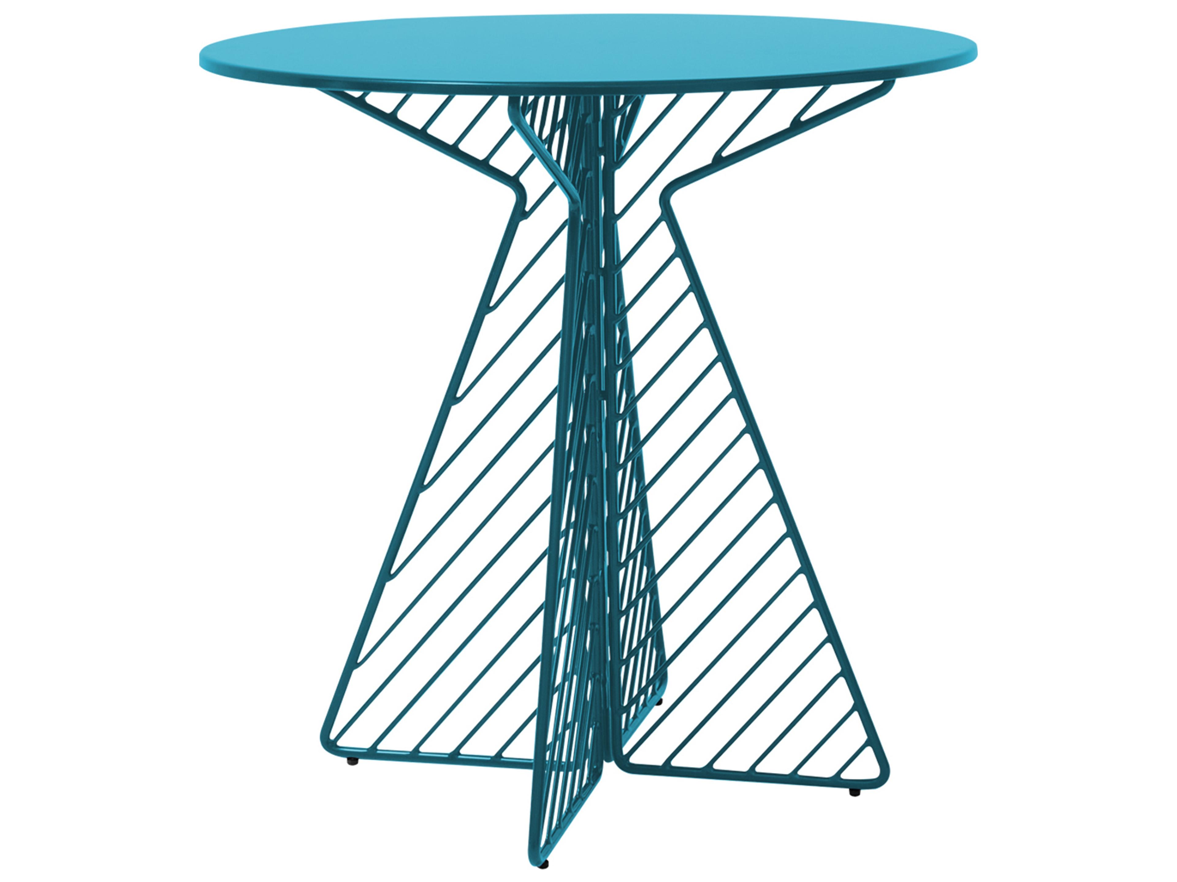 Cafe Galvanized Iron Peacock Round Bistro Table