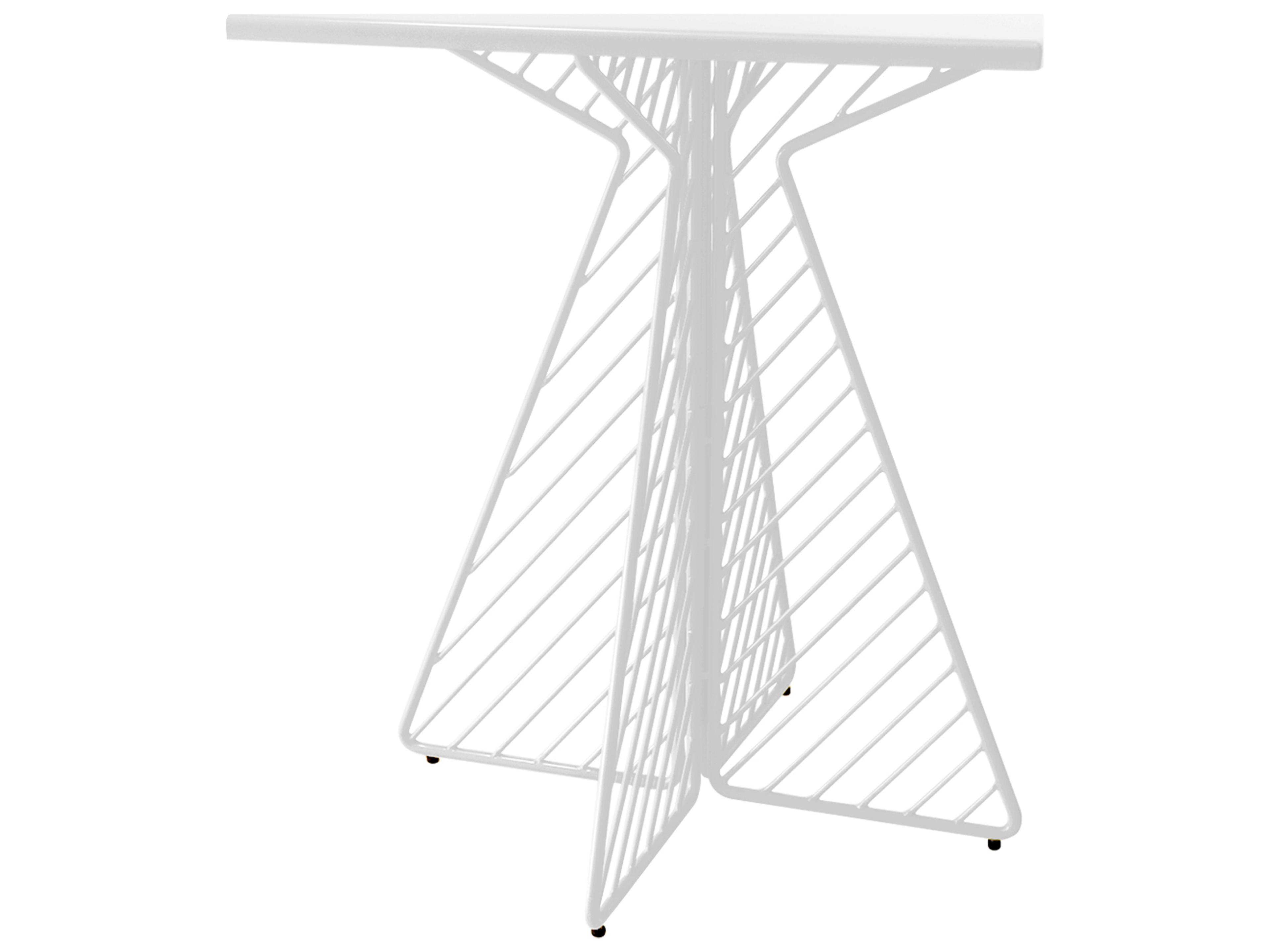 Cafe Galvanized Iron White Square Dining Table