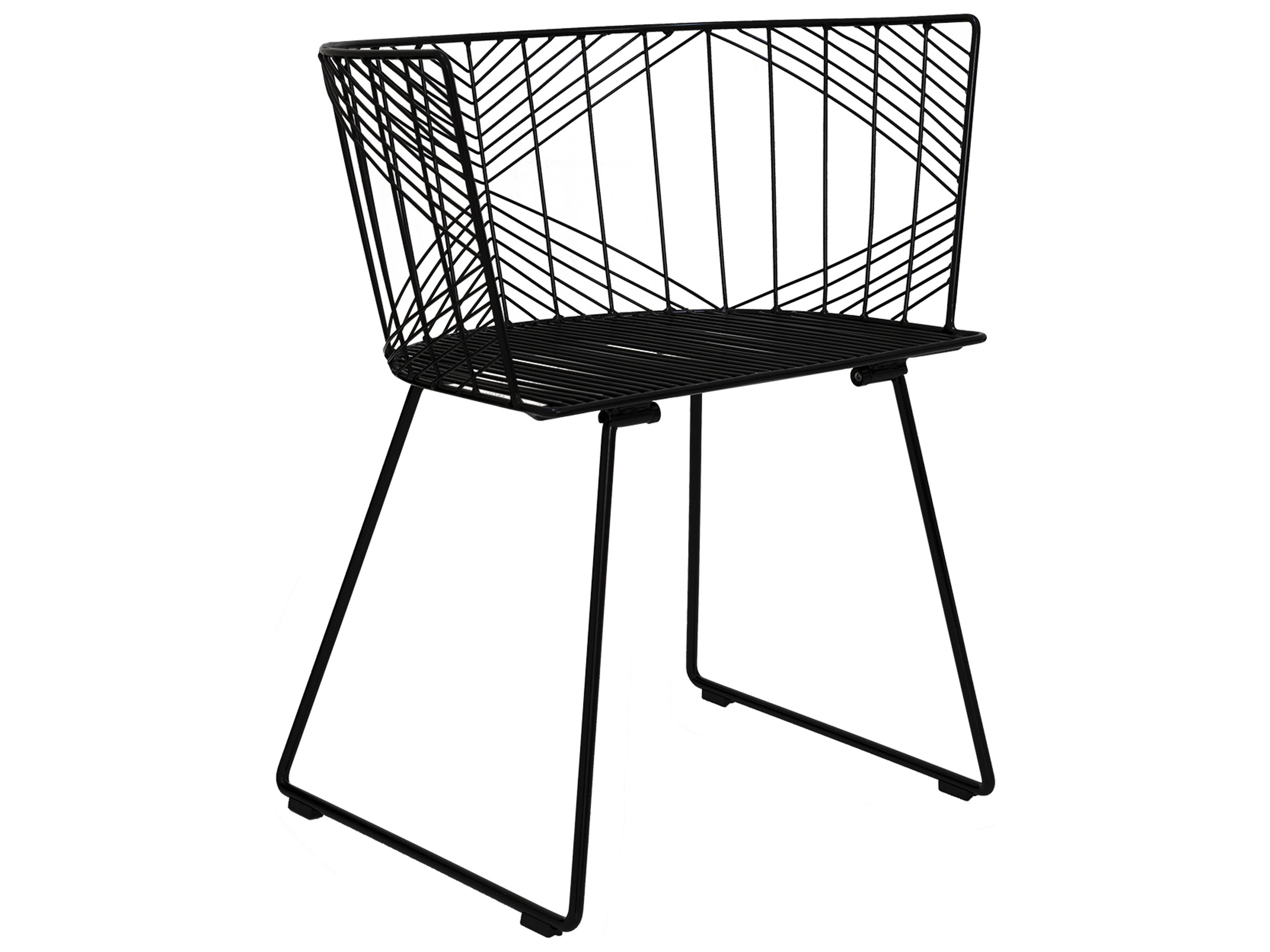 Captain Galvanized Iron Black Barrel Dining Chair