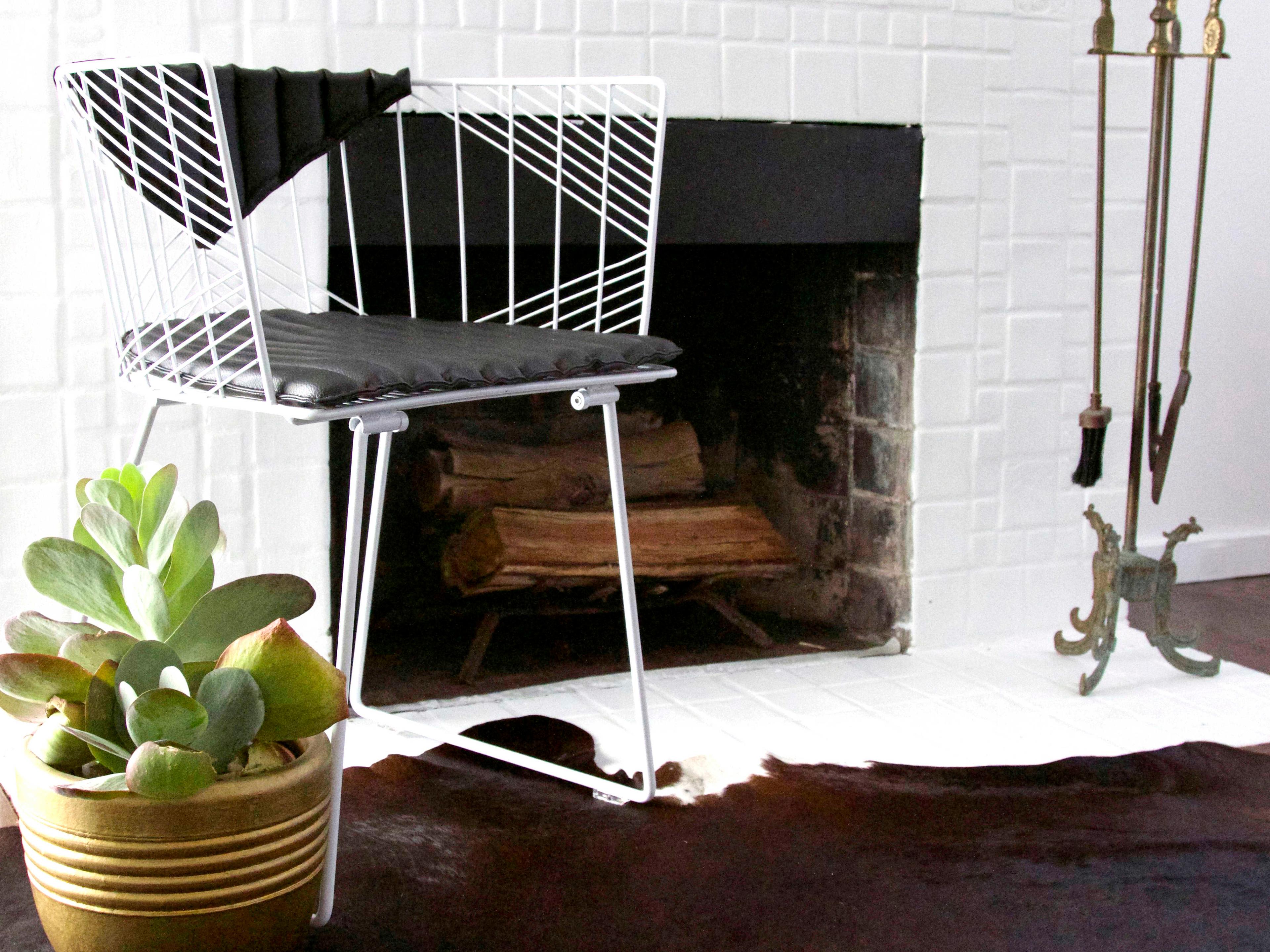 Bend Goods Outdoor Captain Galvanized Iron White Barrel Dining Chair