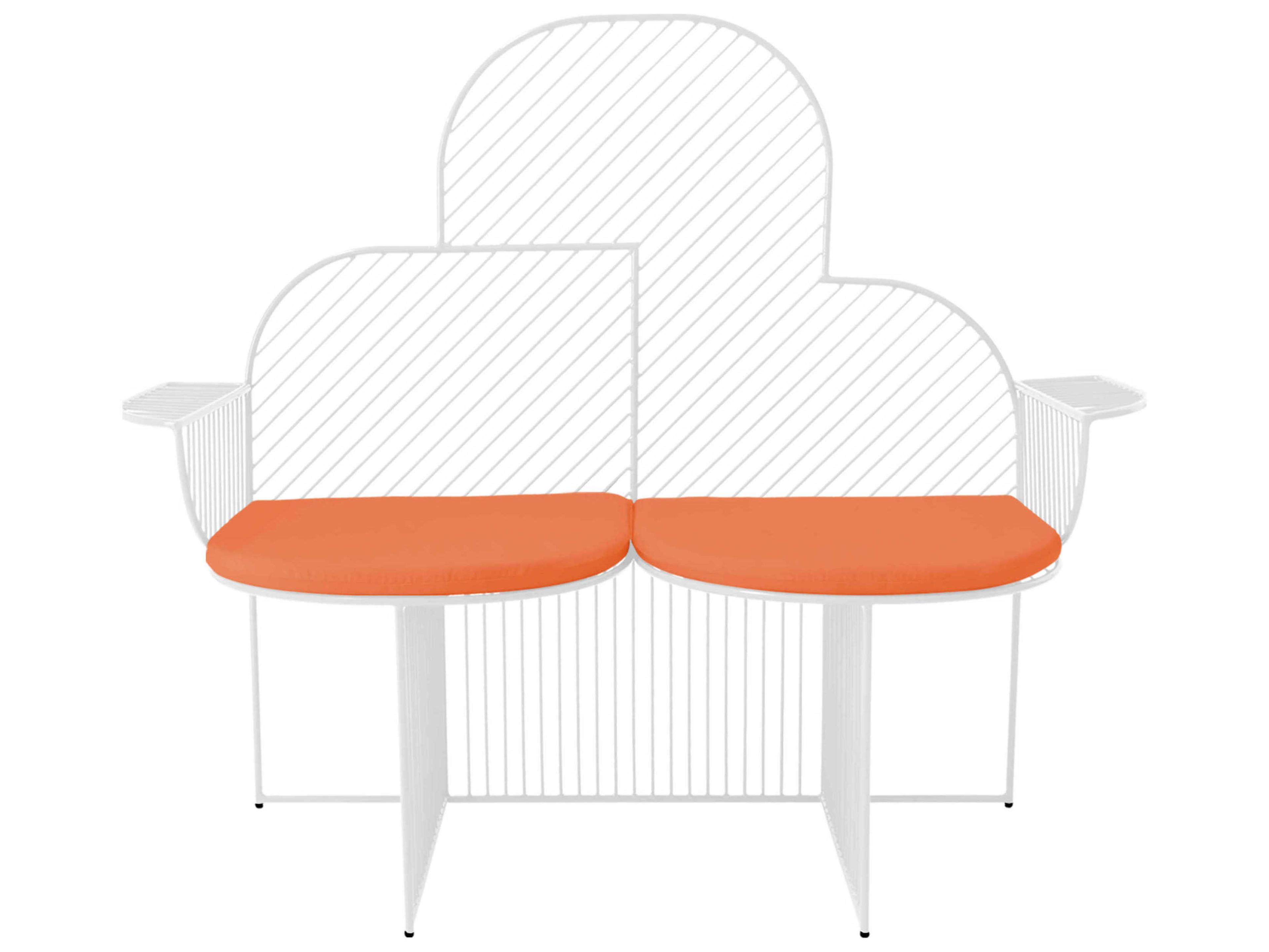 Bend Goods Outdoor Cloud Galvanized Iron White Bench