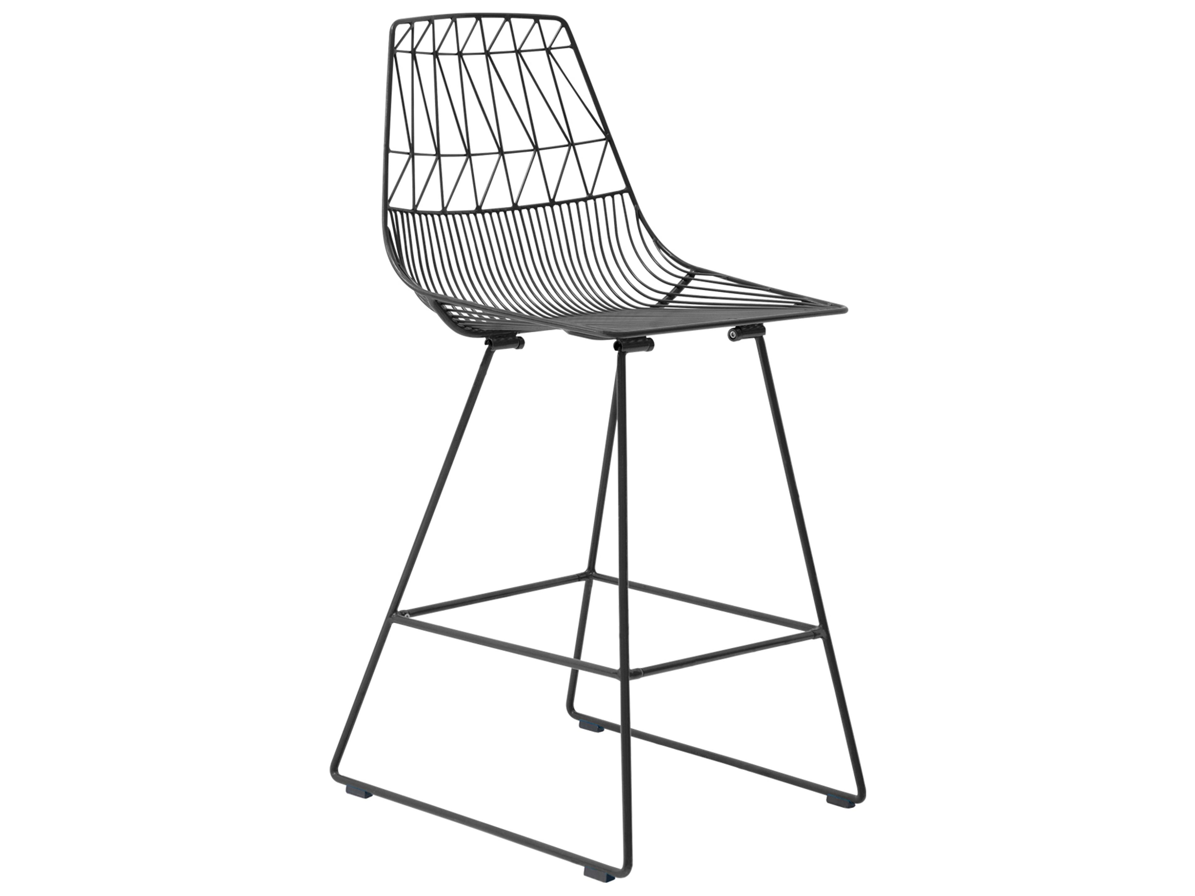 Lucy Galvanized Iron Black Counter Stool