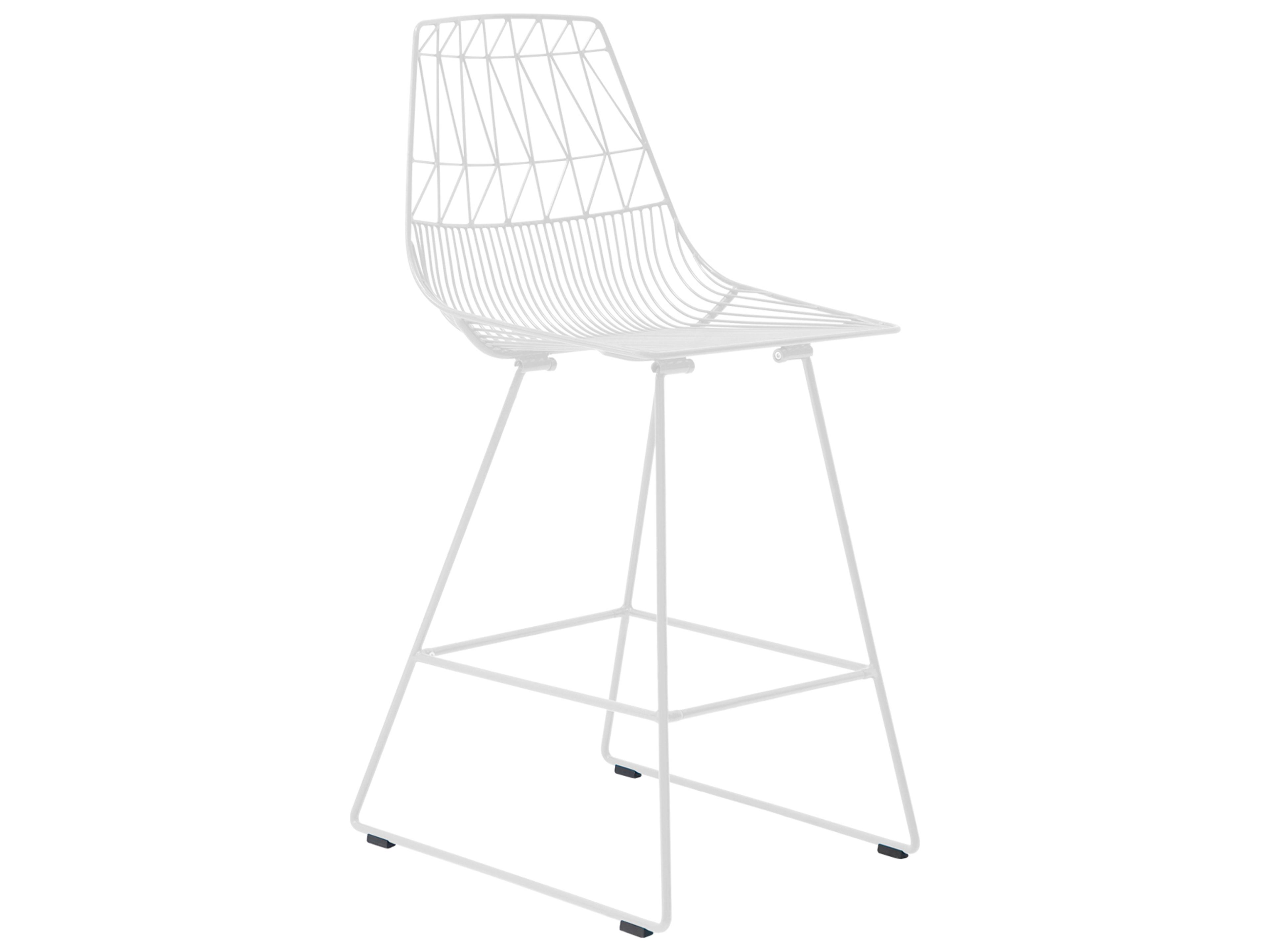 Lucy Galvanized Iron White Counter Stool