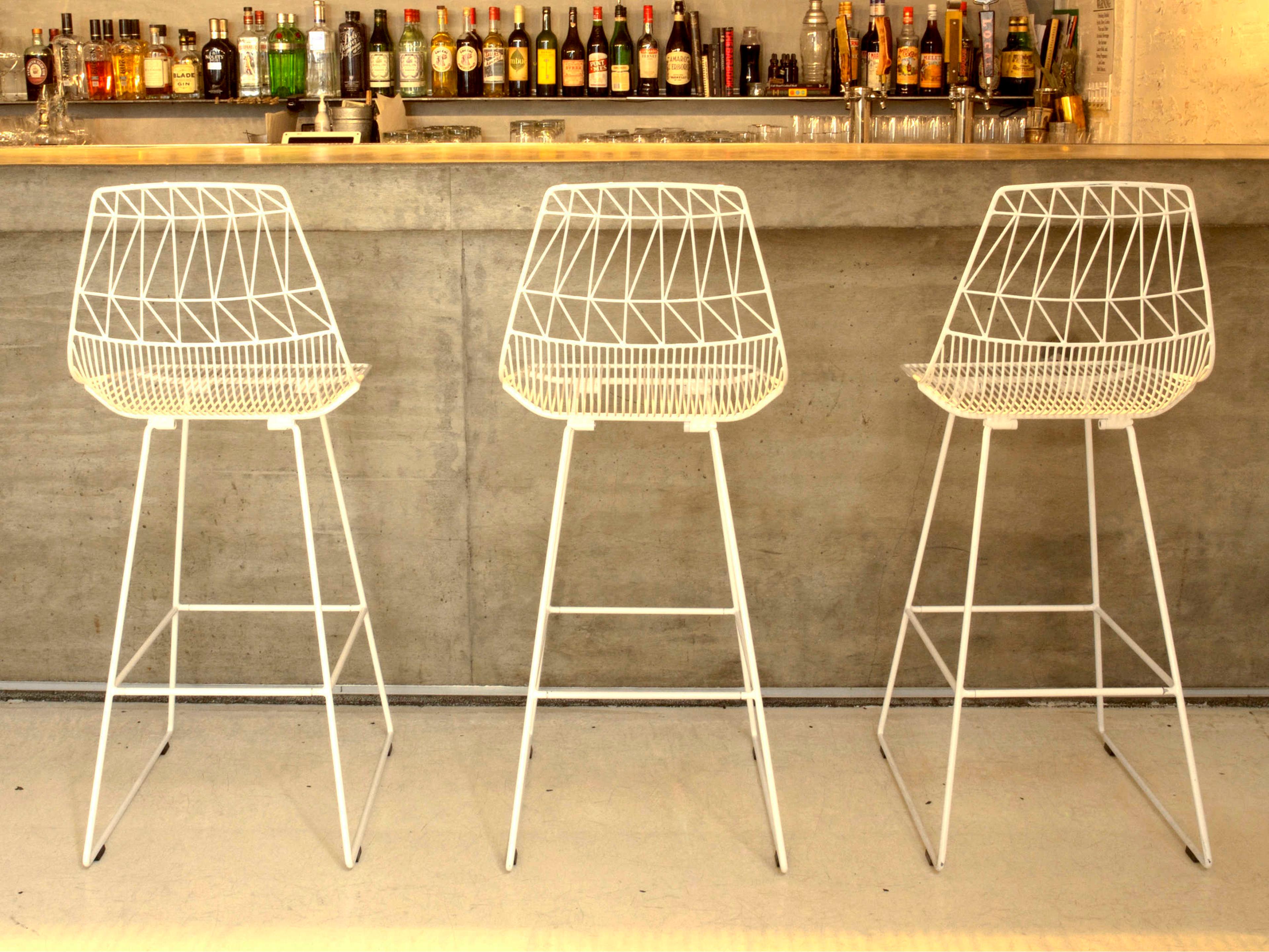 Bend Goods Outdoor Lucy Galvanized Iron White Counter Stool
