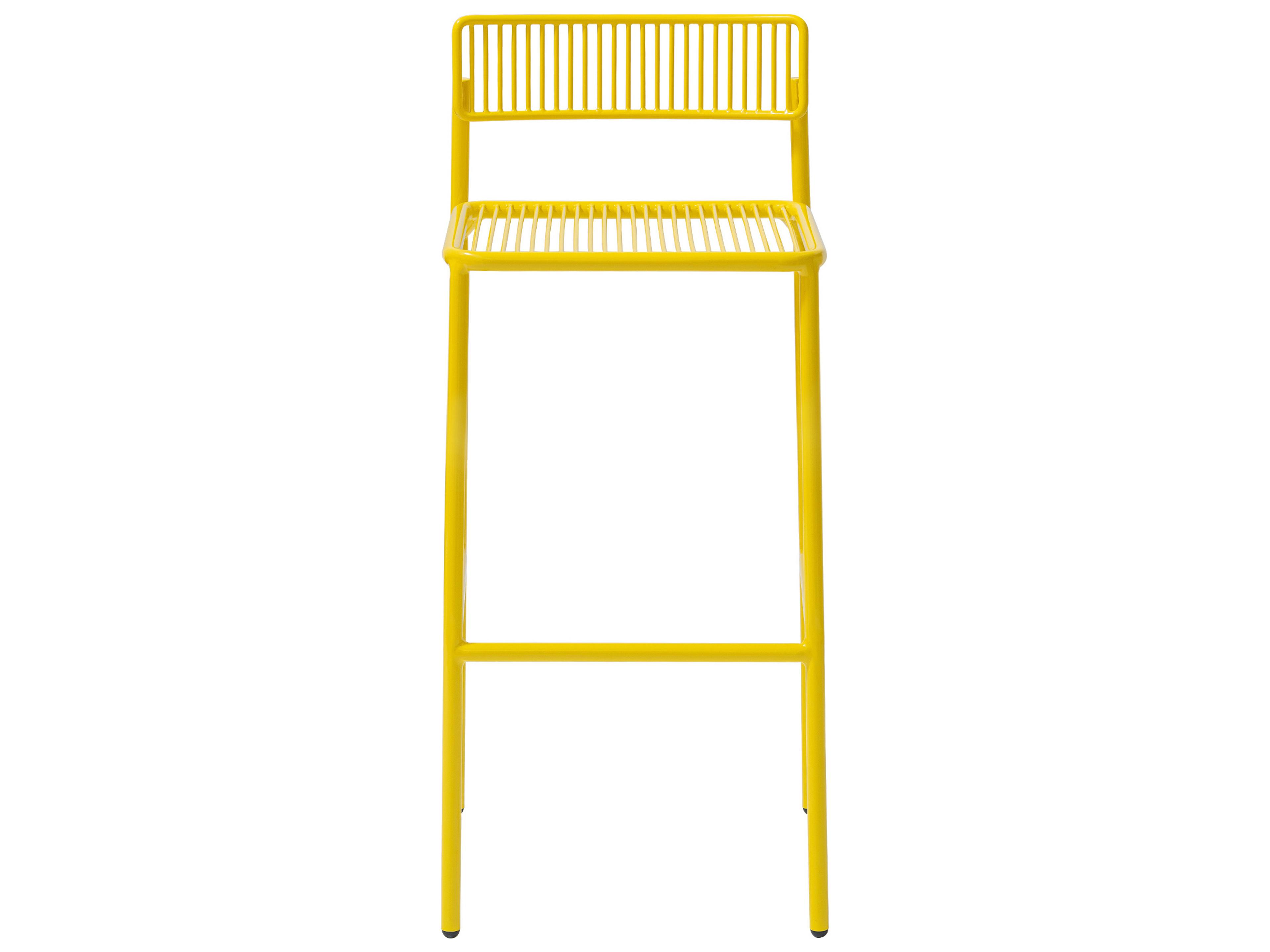 Bend Goods Outdoor Rachel Galvanized Iron Yellow Counter Stool