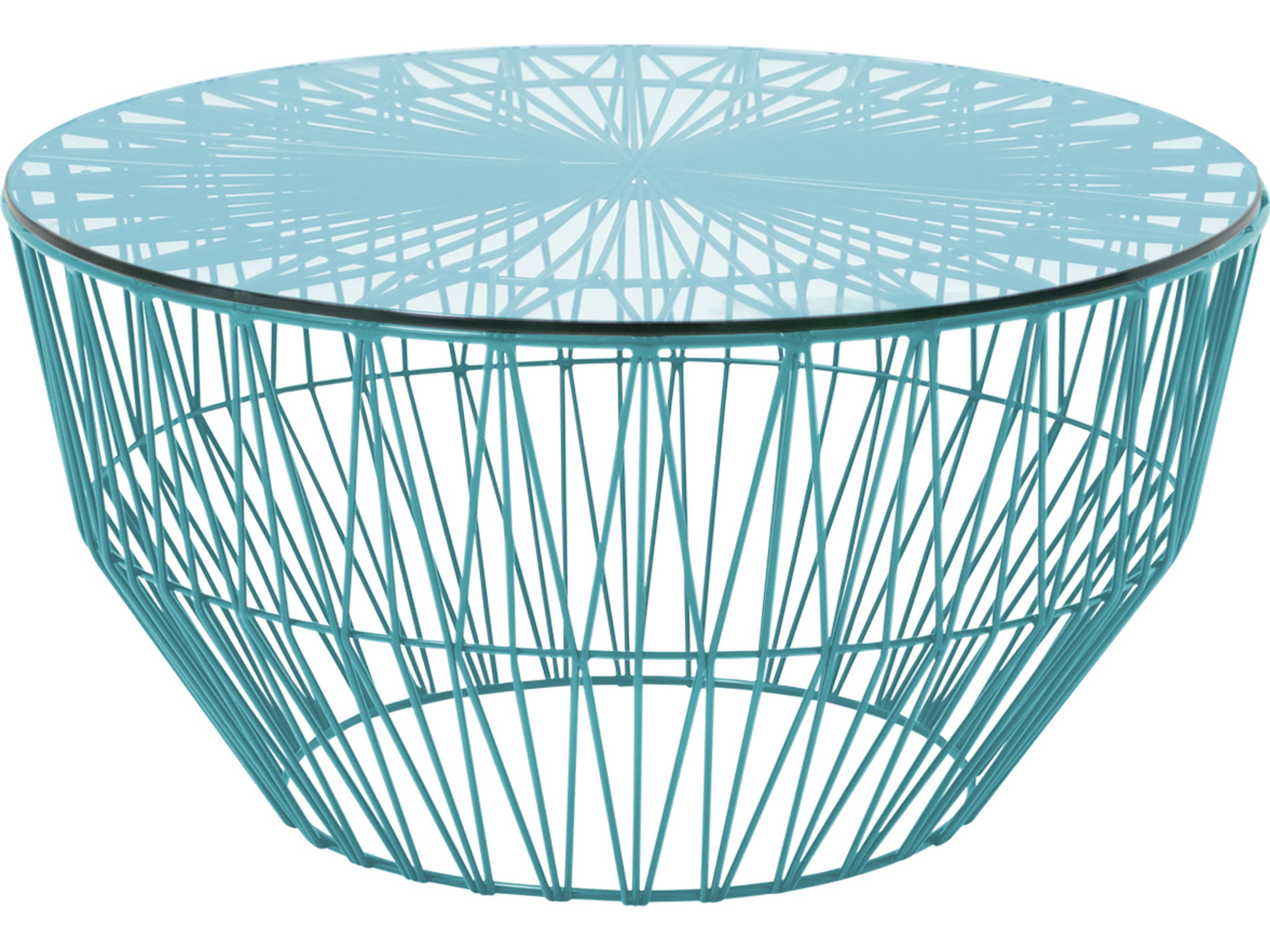 Bend Goods Outdoor Drum Galvanized Iron Peacock Round End Table