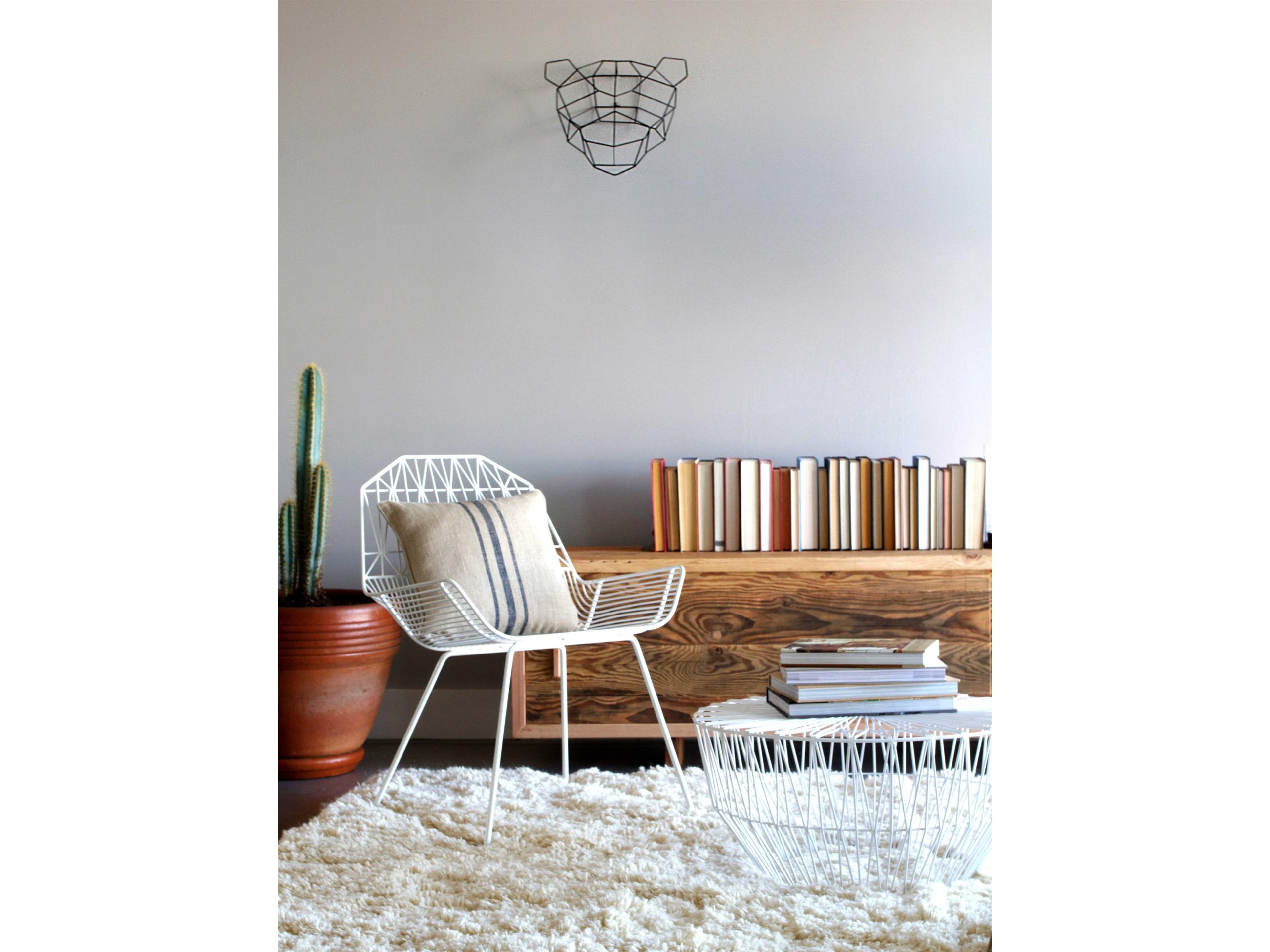 Bend Goods Outdoor Farmhouse Galvanized Iron White Lounge Chair