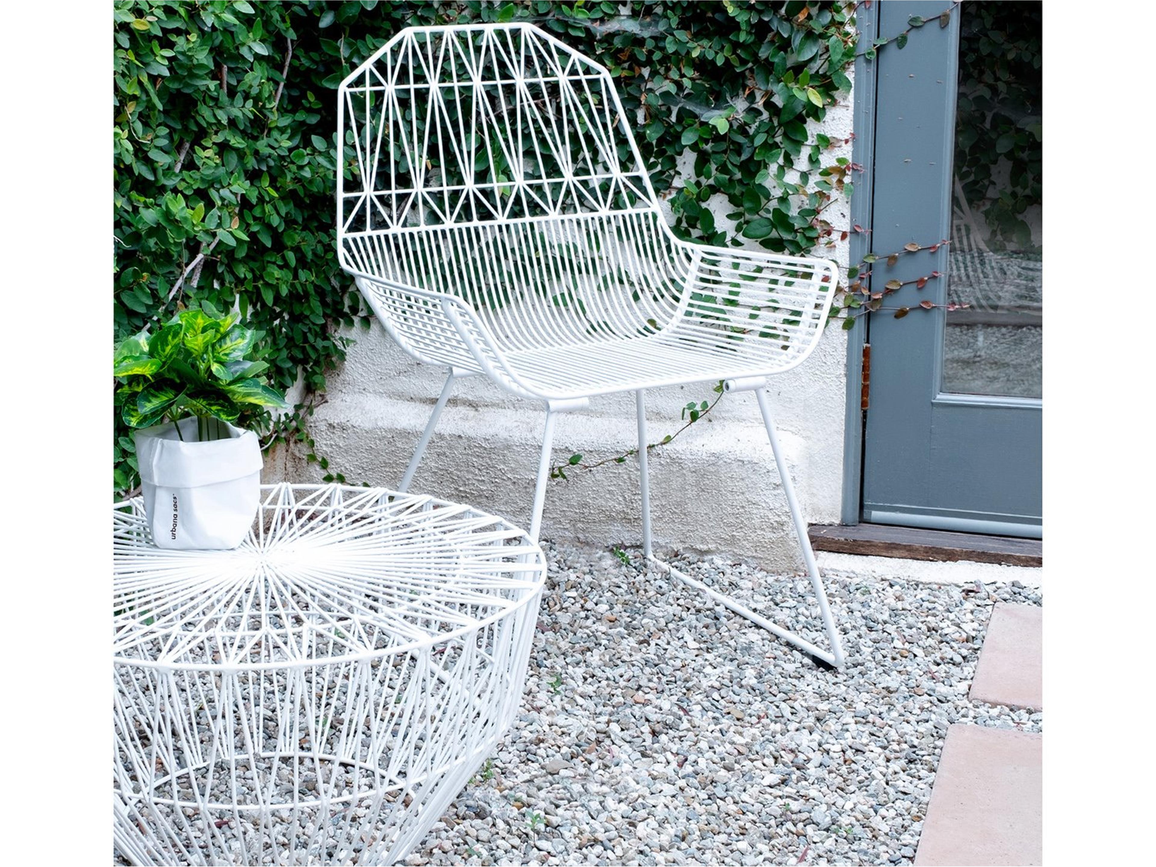 Farmhouse Galvanized Iron White Lounge Set