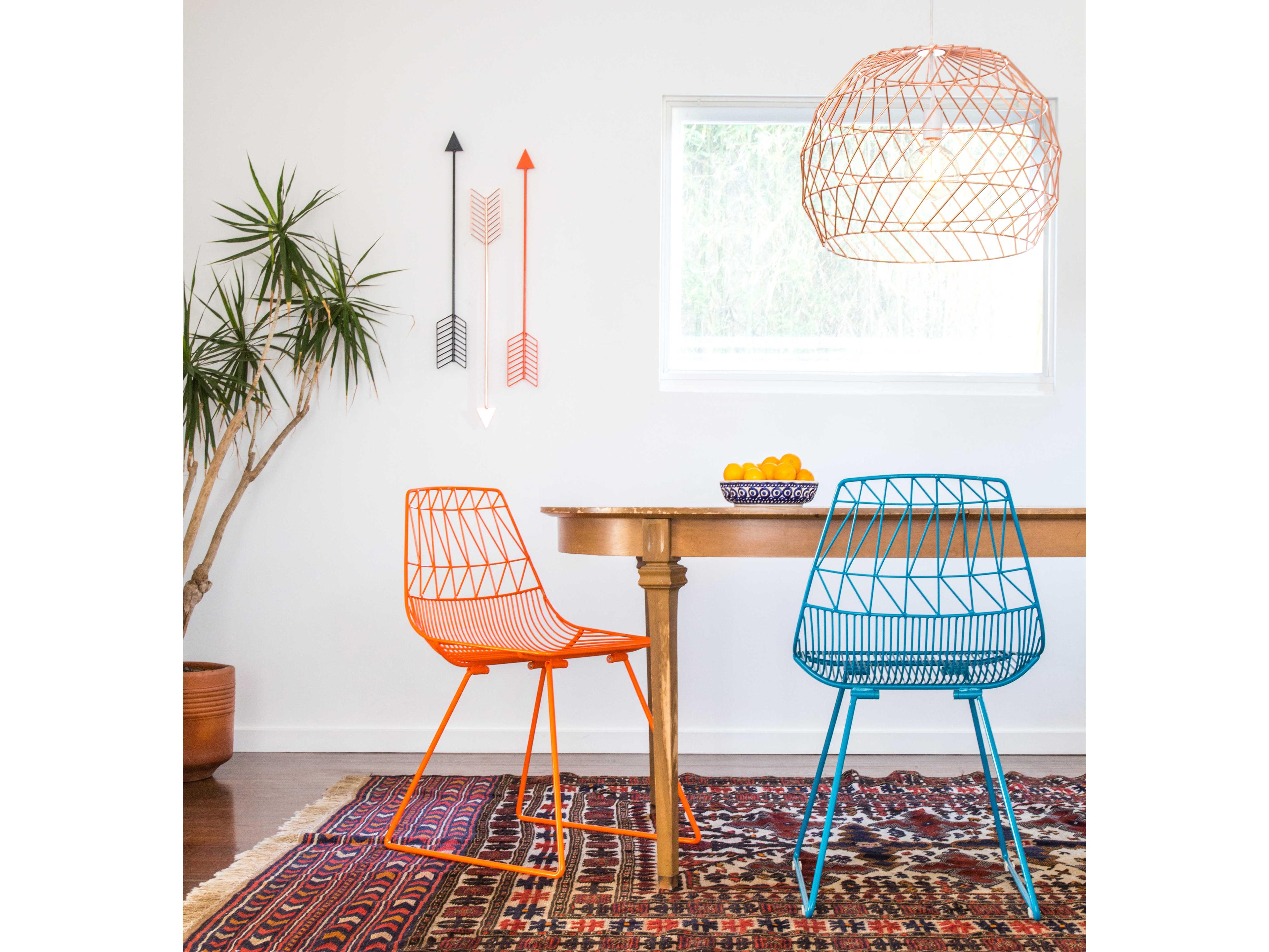 Bend Goods Outdoor Lucy Galvanized Iron Peacock Dining Chair