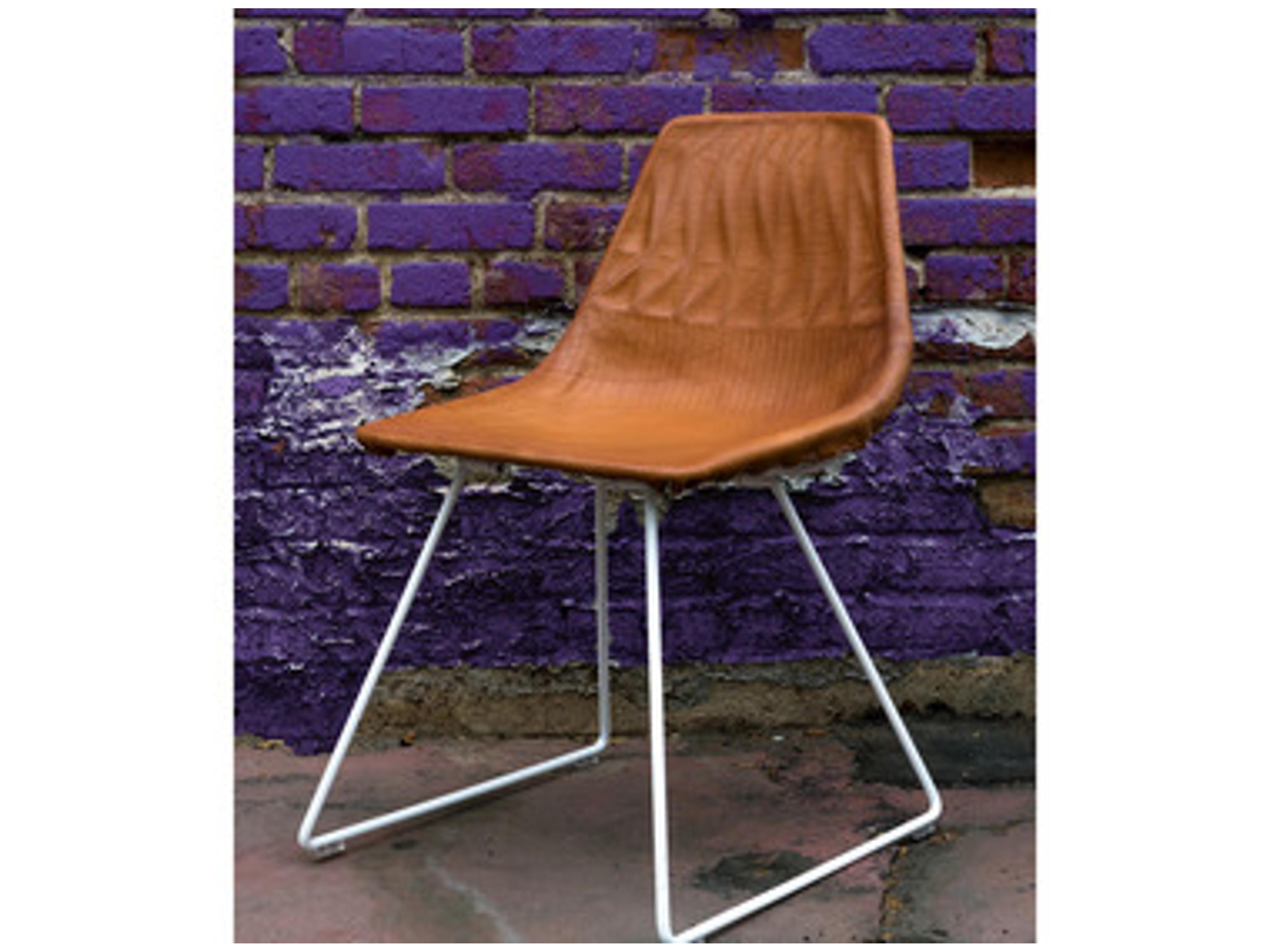 Bend Goods Outdoor Lucy Dining Chair Leather Saddle Pad in Camel