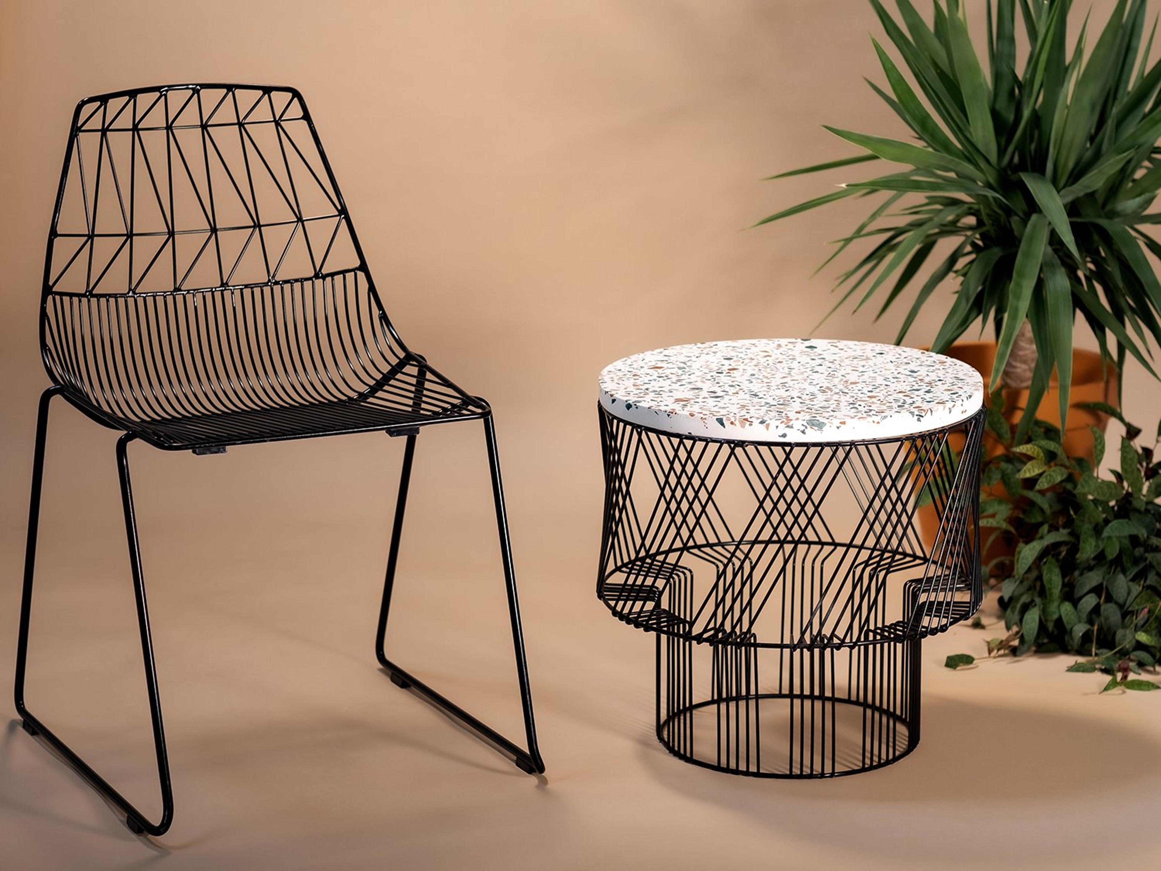 Lucy Galvanized Iron Black Lounge Set