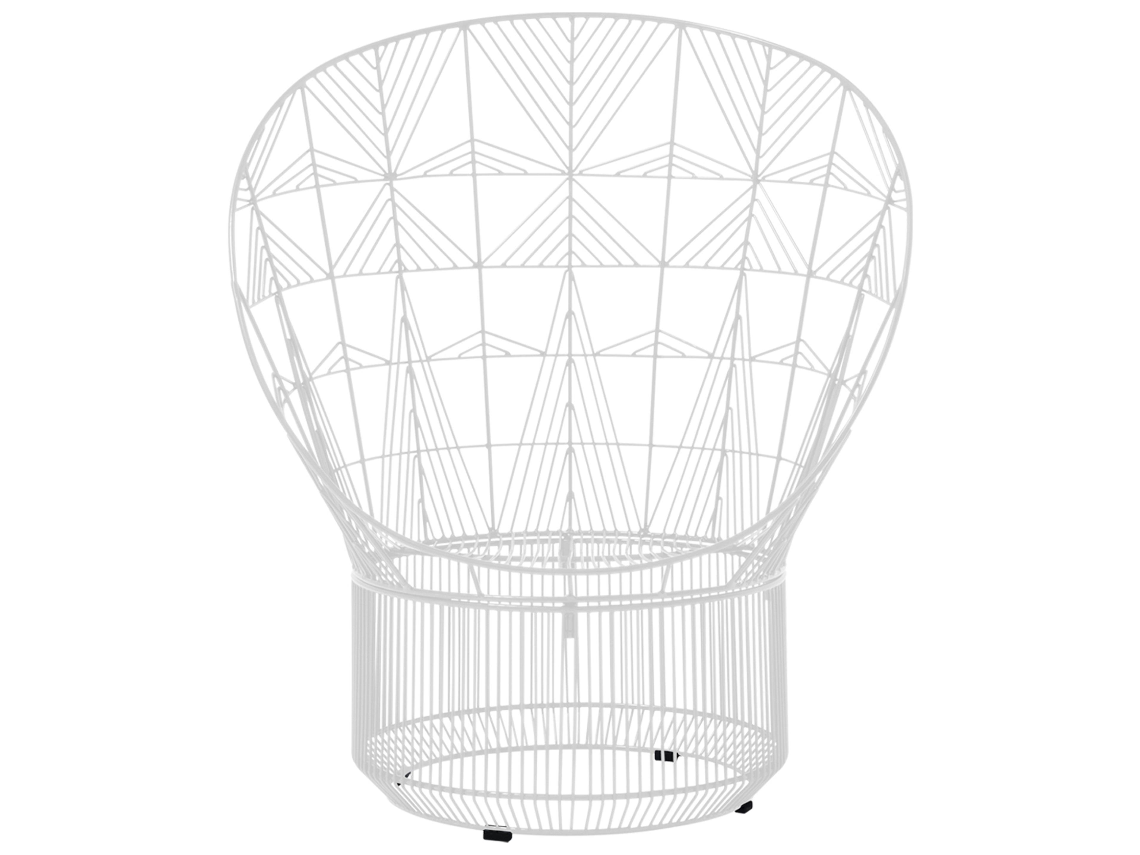 Bend Goods Outdoor Peacock Galvanized Iron White Lounge Chair