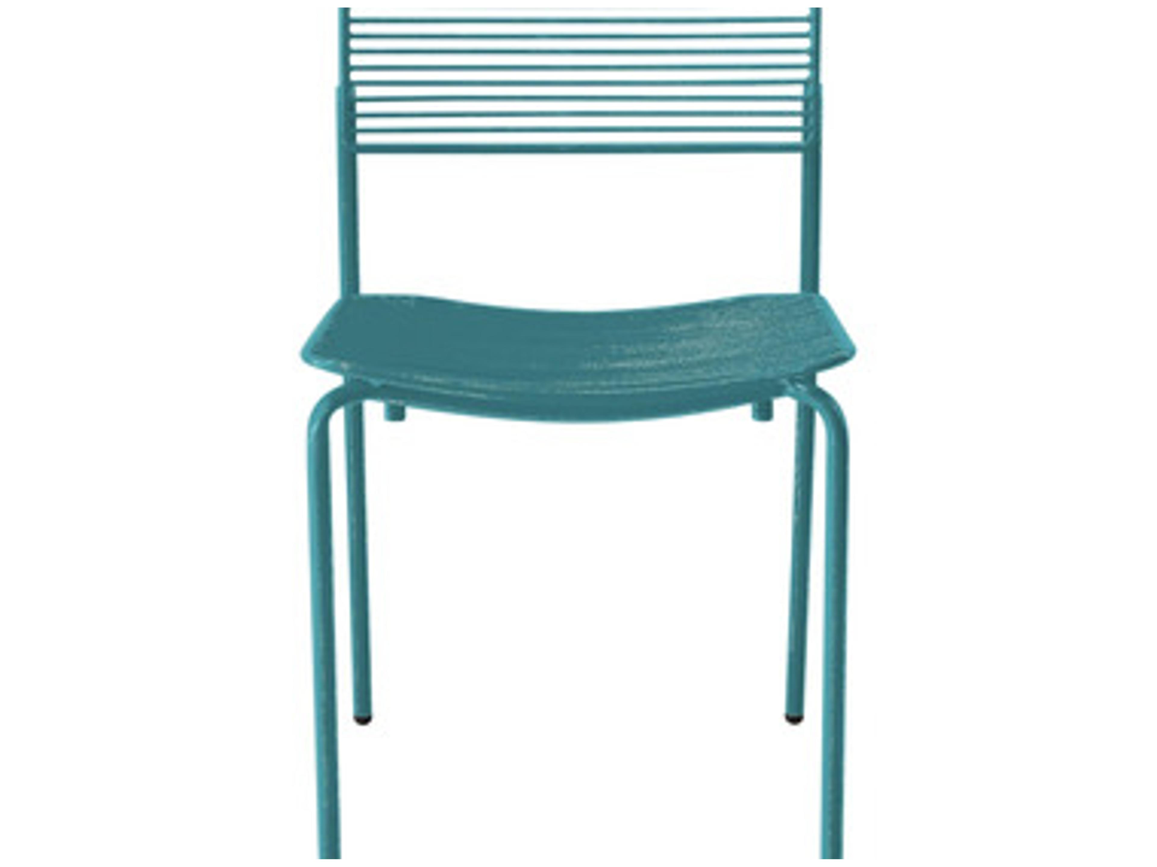 Bend Goods Outdoor Rachel Peacock Blue Iron Dining Chair