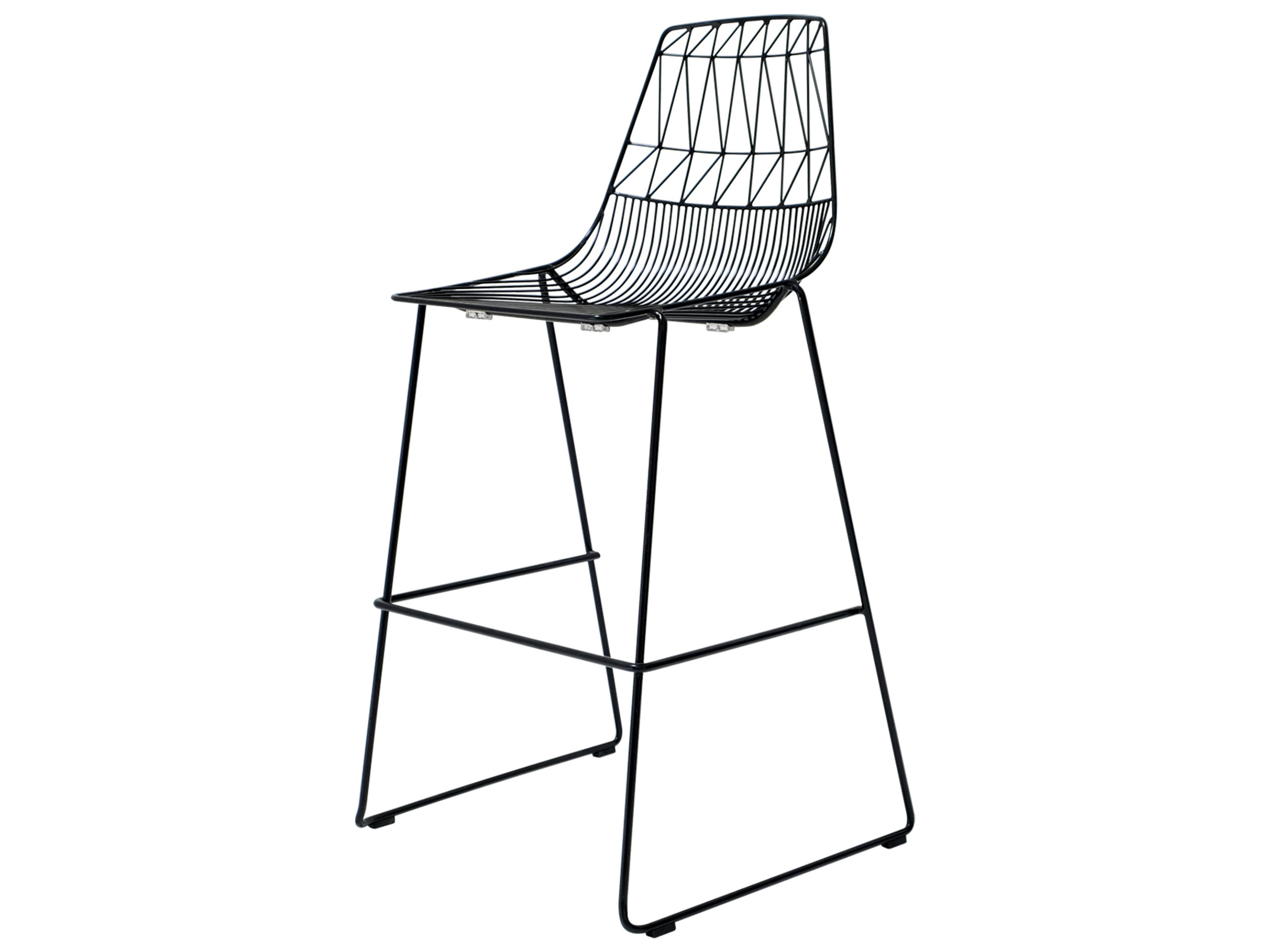 Lucy Galvanized Iron Black Stackable Bar Stool