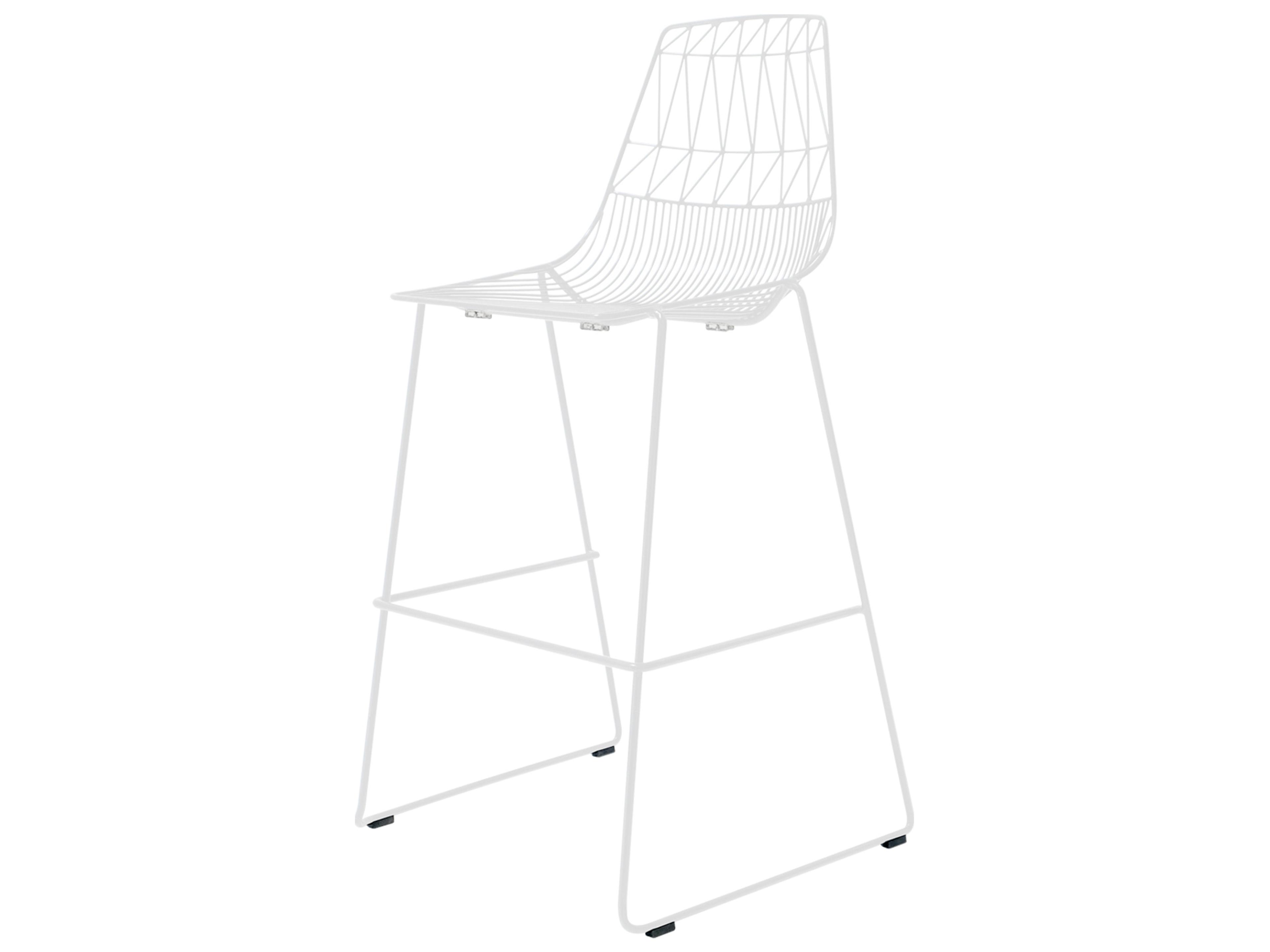 Bend Goods Outdoor Lucy Galvanized Iron White Stackable Bar Stool