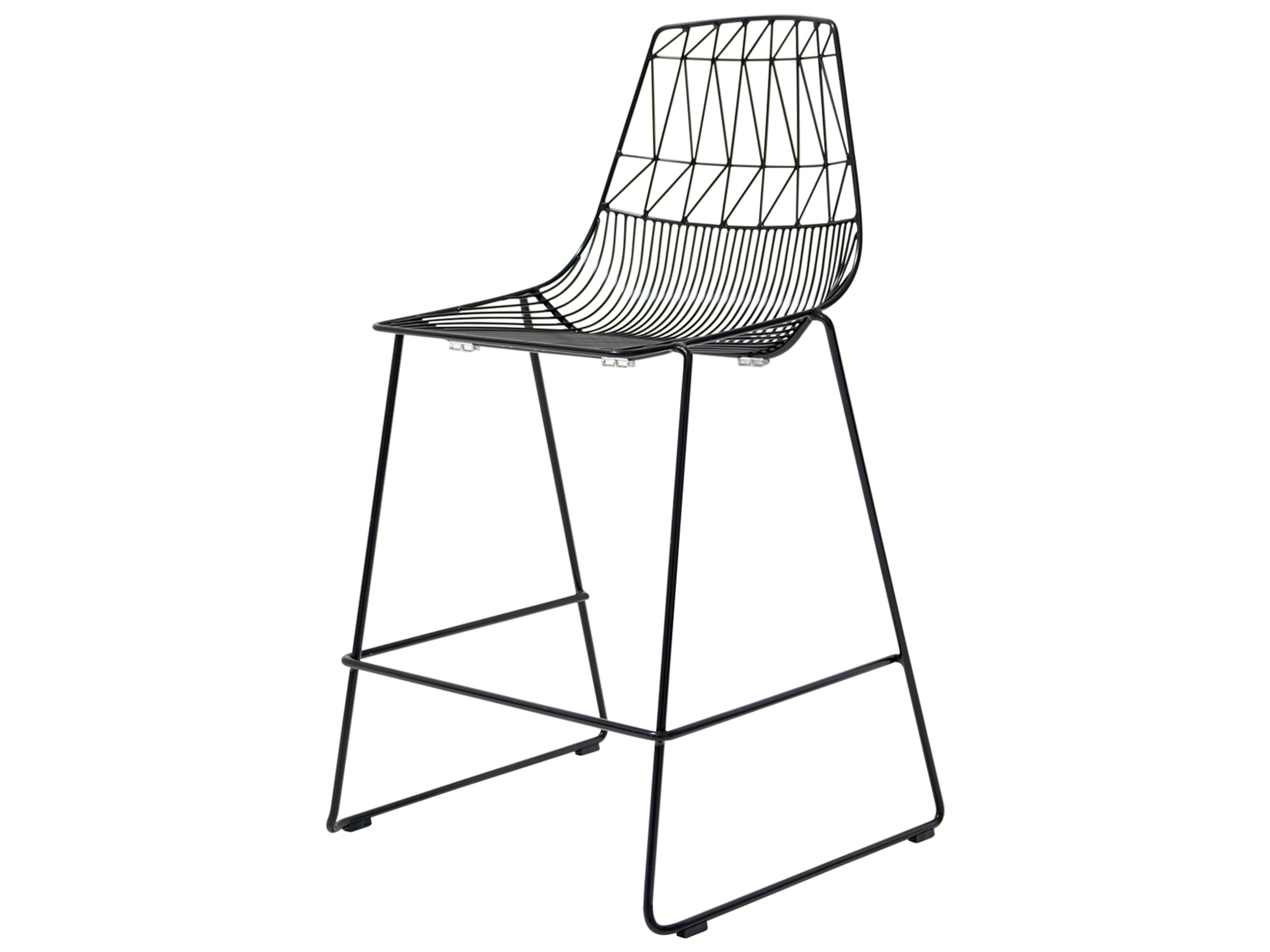 Lucy Stacking Counter Stool Black Wire