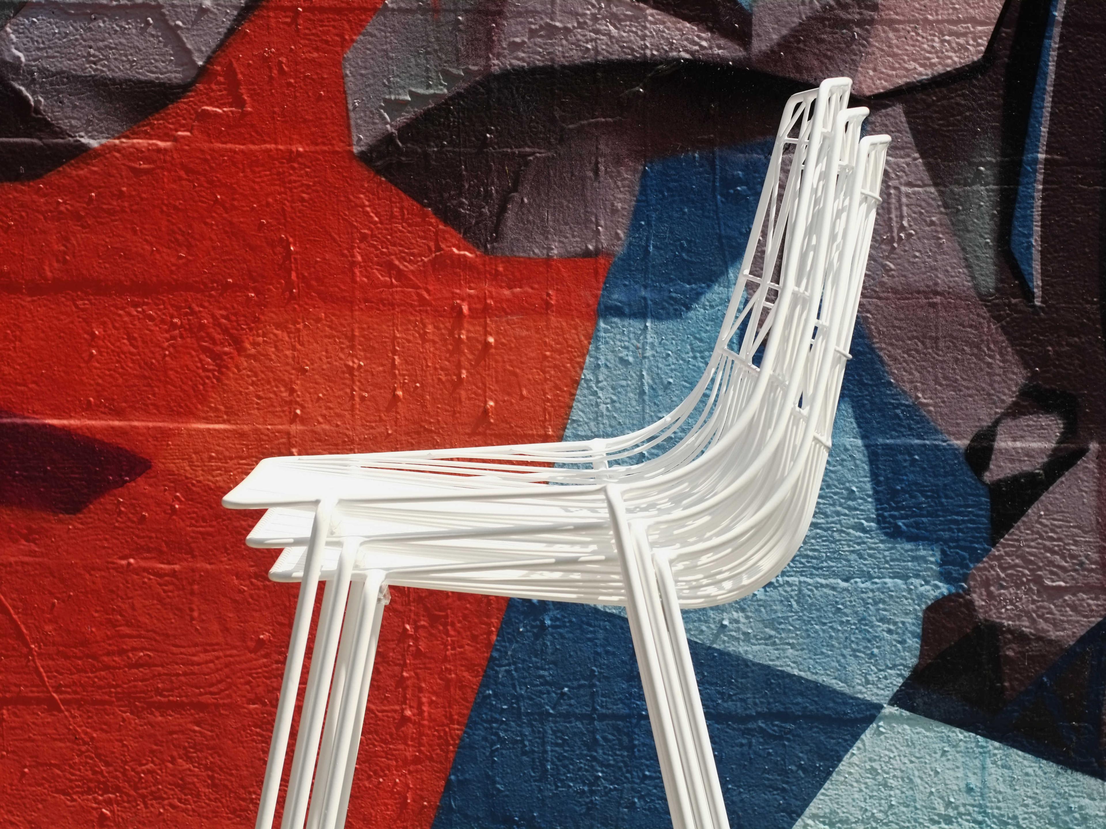 Bend Goods Outdoor Lucy Galvanized Iron White Counter Stool