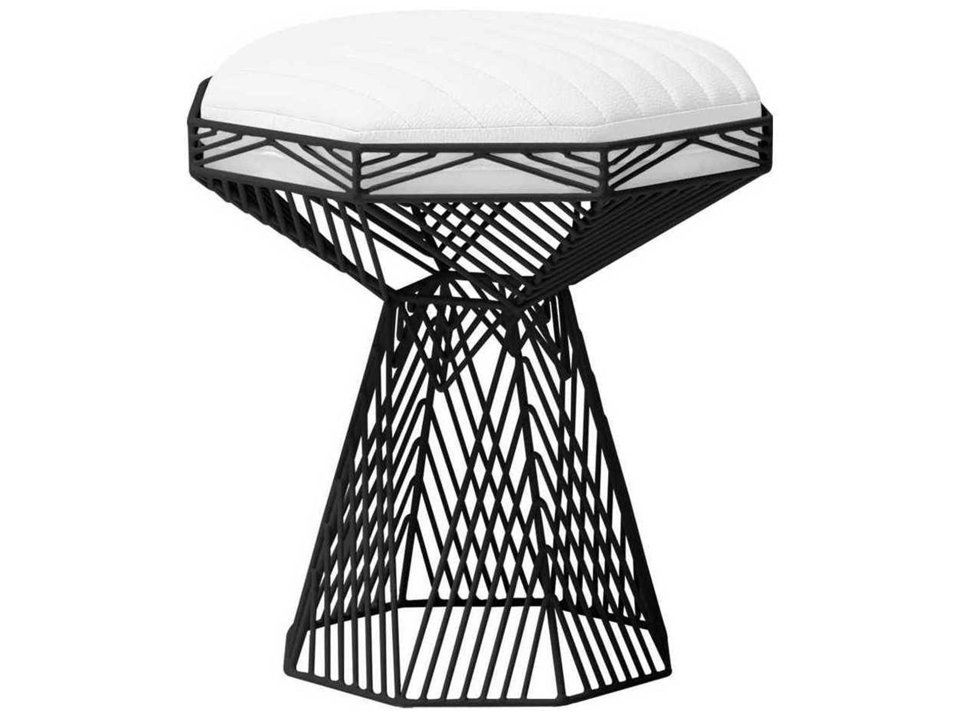 Bend Goods Outdoor Switched Galvanized Iron Black Stool / Table