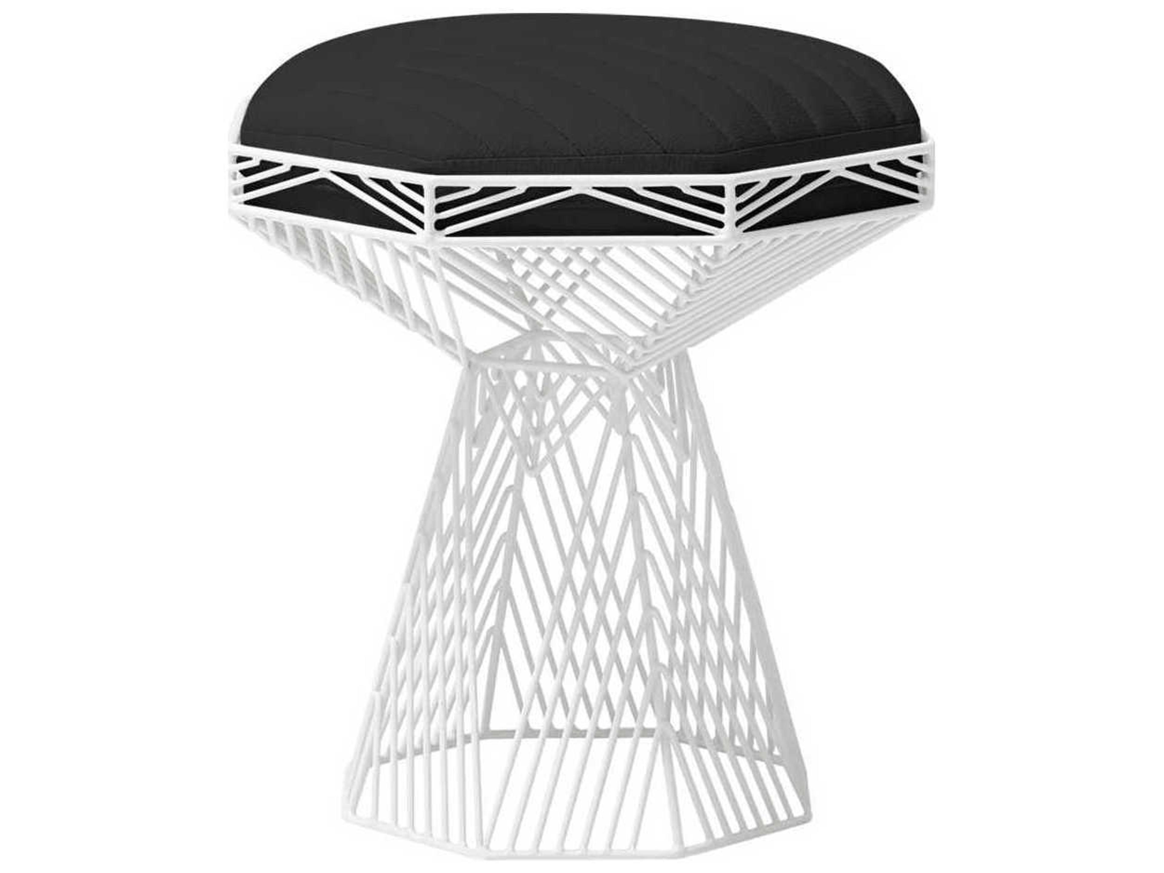 Bend Goods Outdoor Switched Galvanized Iron White Stool / Table