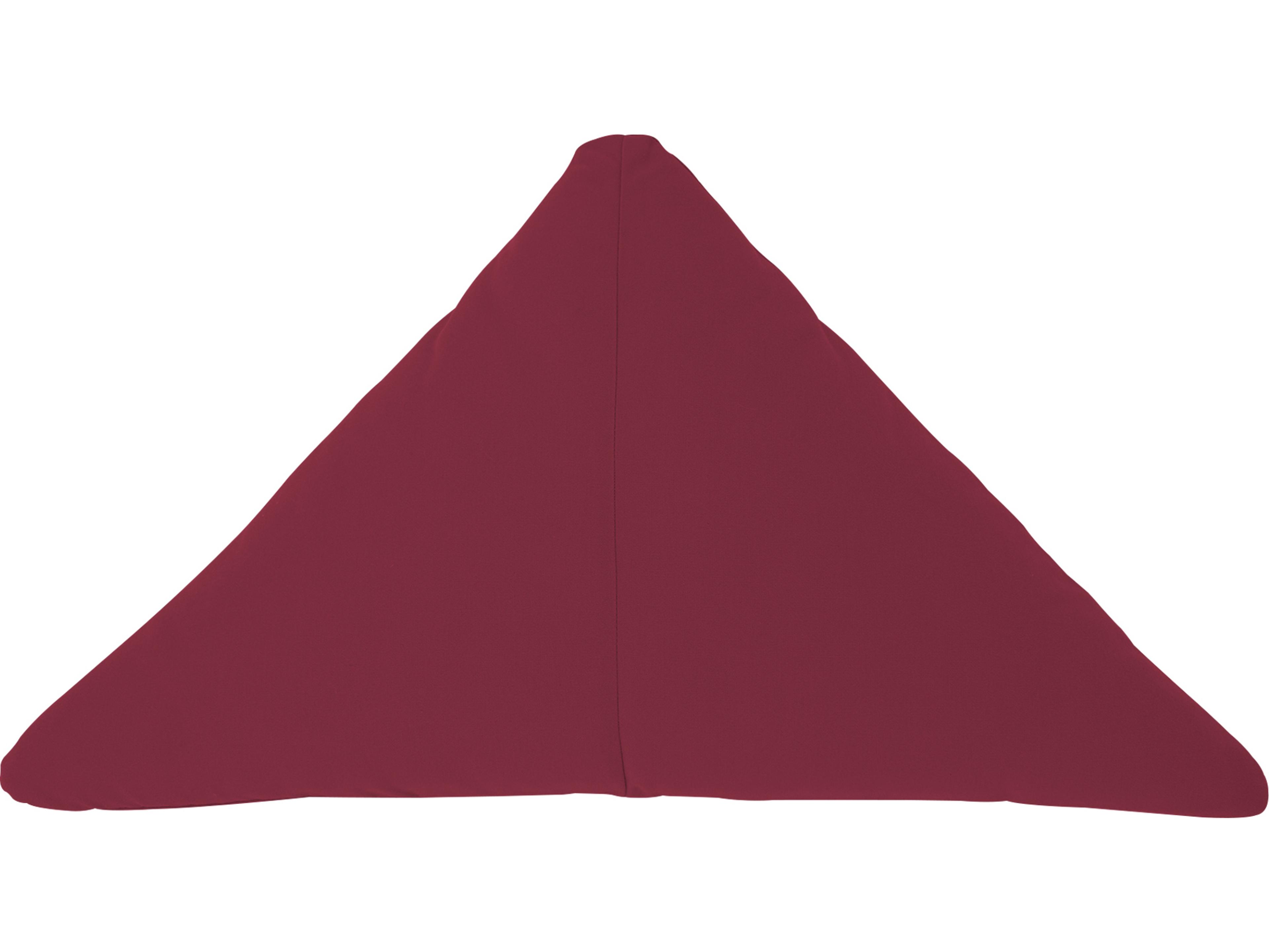 Burgundy 26'' Triangle Throw Pillow
