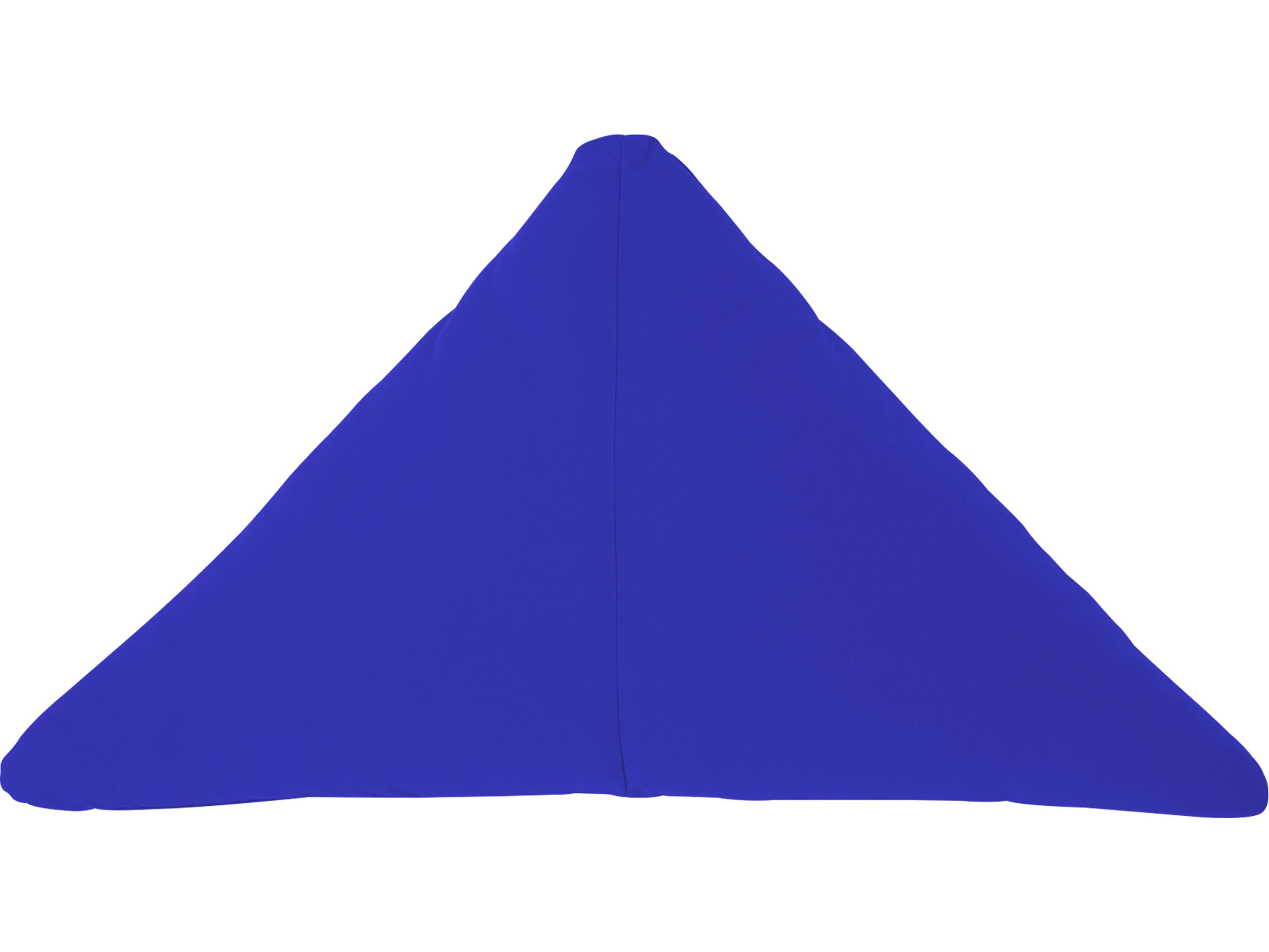 True Blue 26'' Triangle Throw Pillow