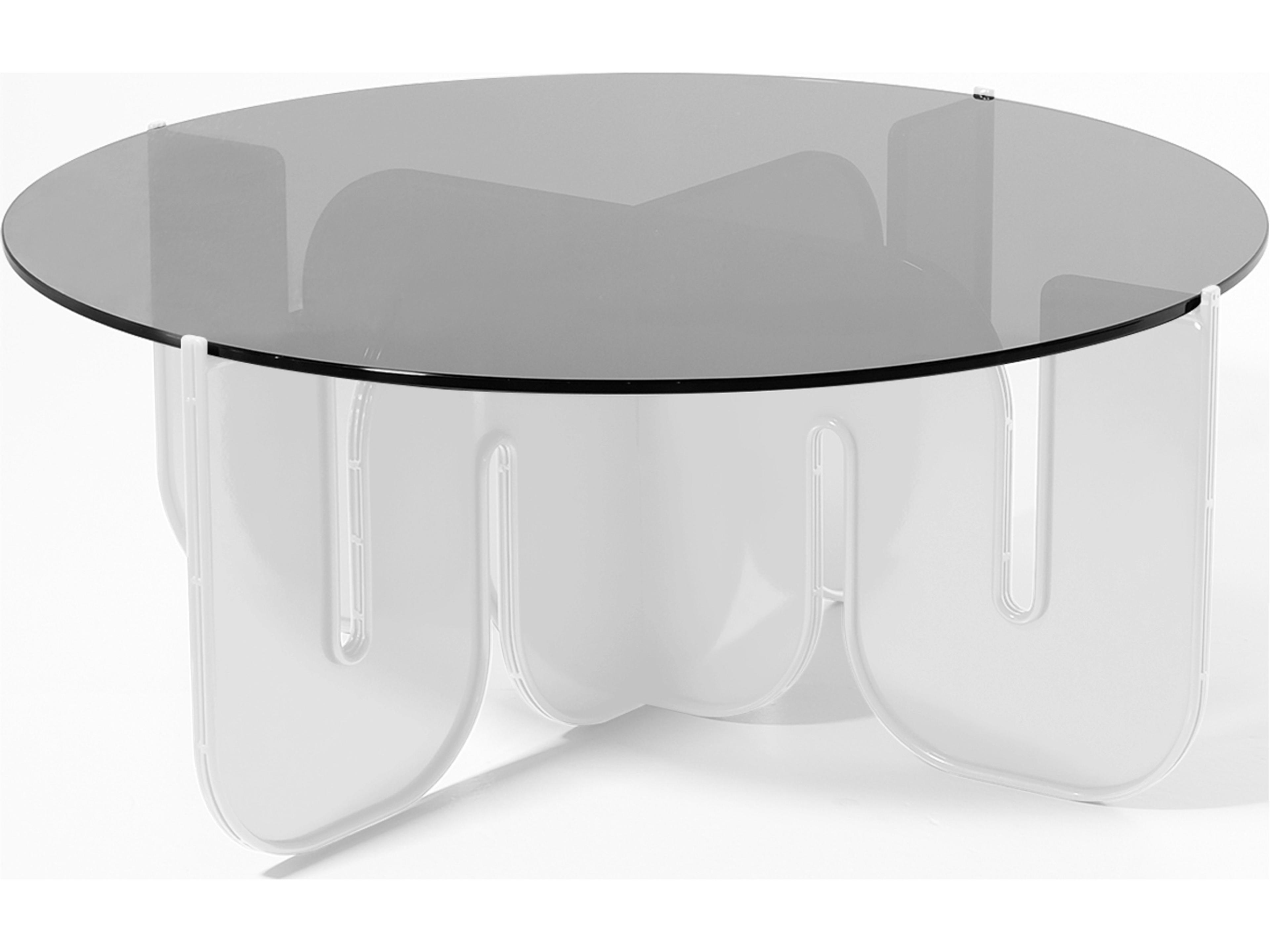 Bend Goods Outdoor Wave Resin White Round Coffee Table