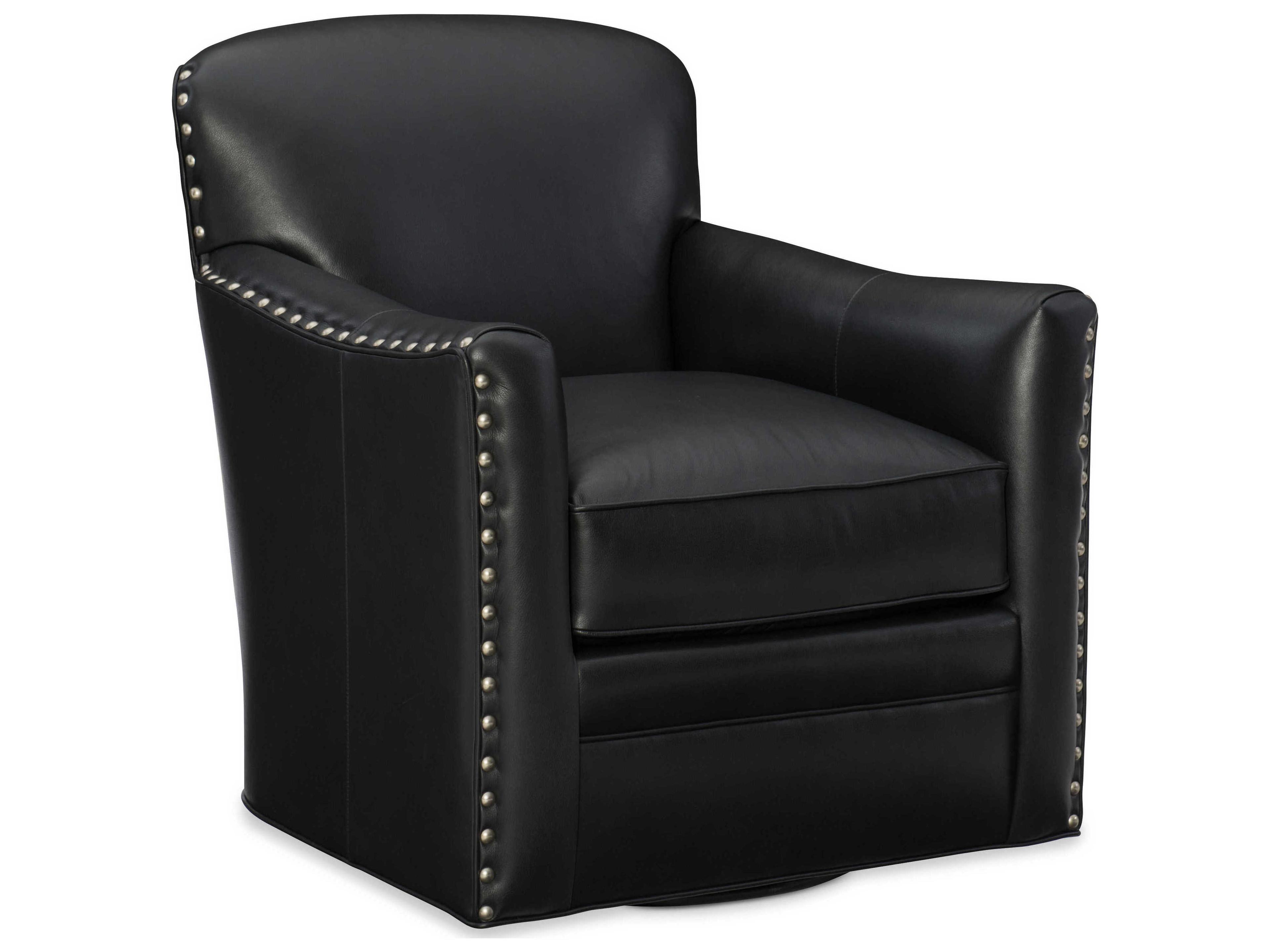 Bradington Young Luna Swivel Leather Accent Chair