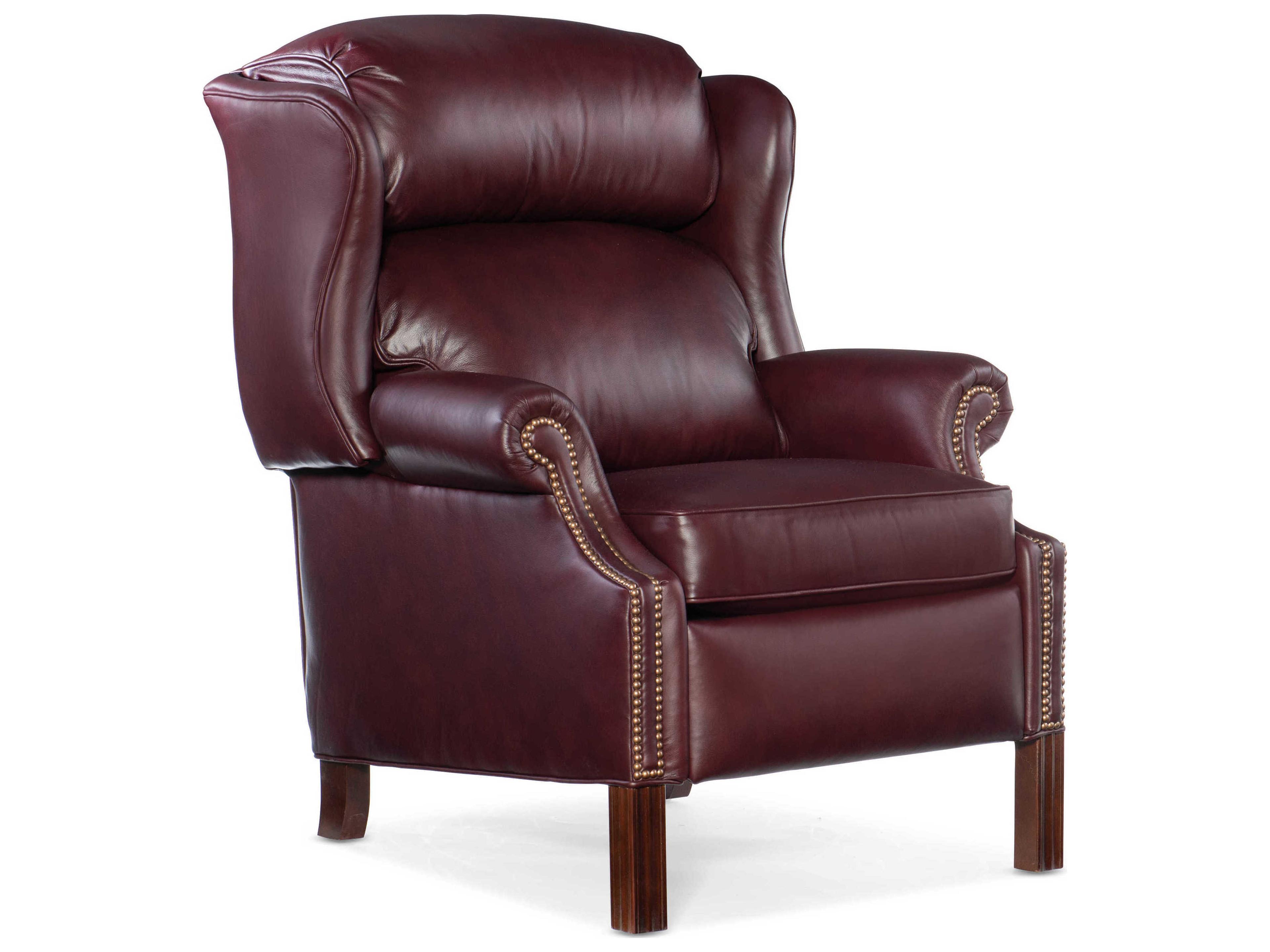 Bradington Young Chippendale Leather Recliner