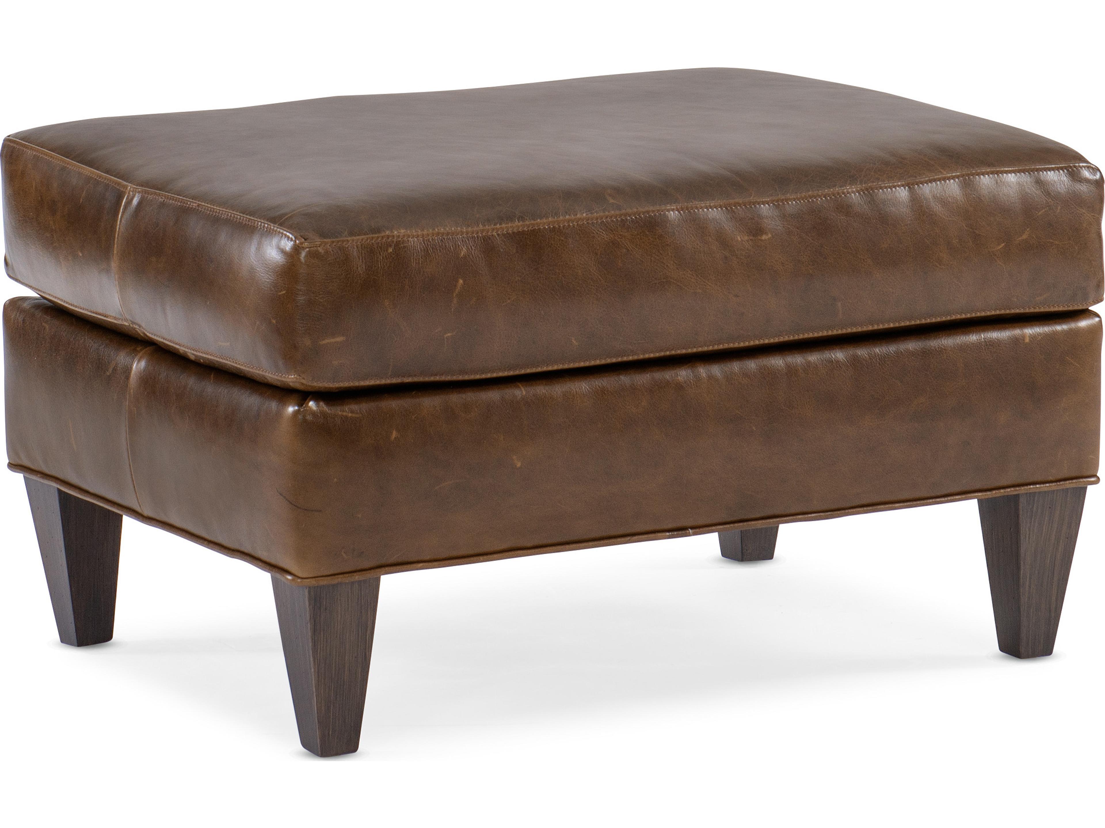 Barker Leather Ottoman