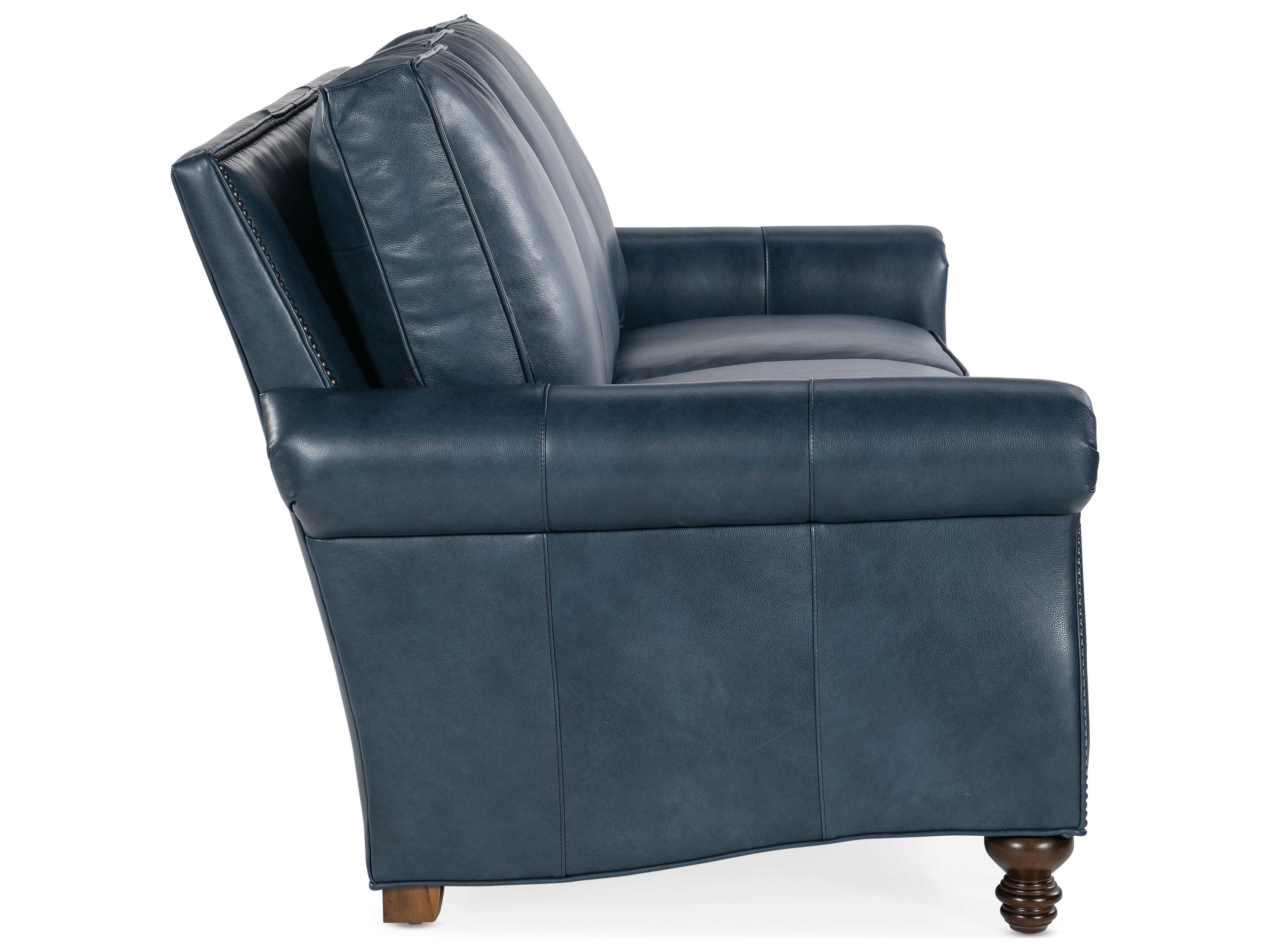 Bradington Young Reddish Leather Sofa