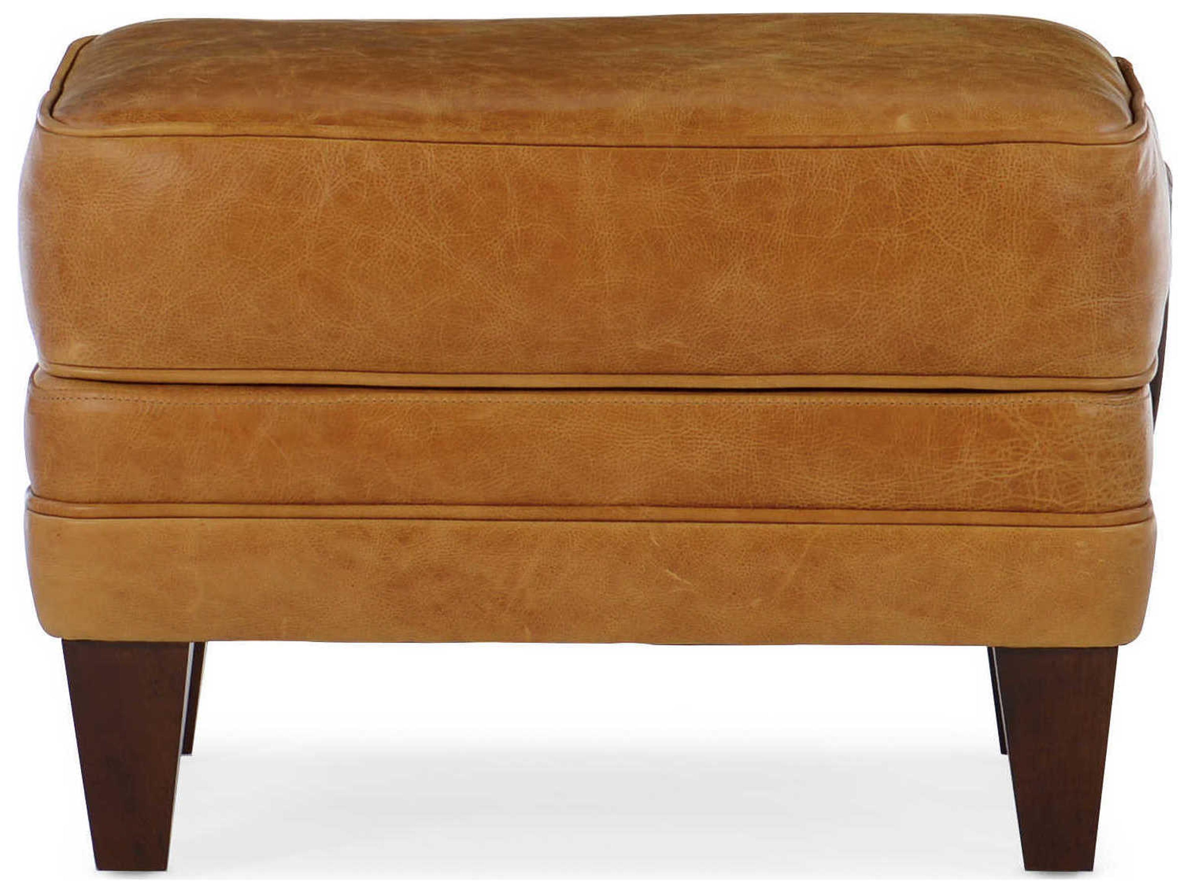 Bradington Young Zion Leather Ottoman