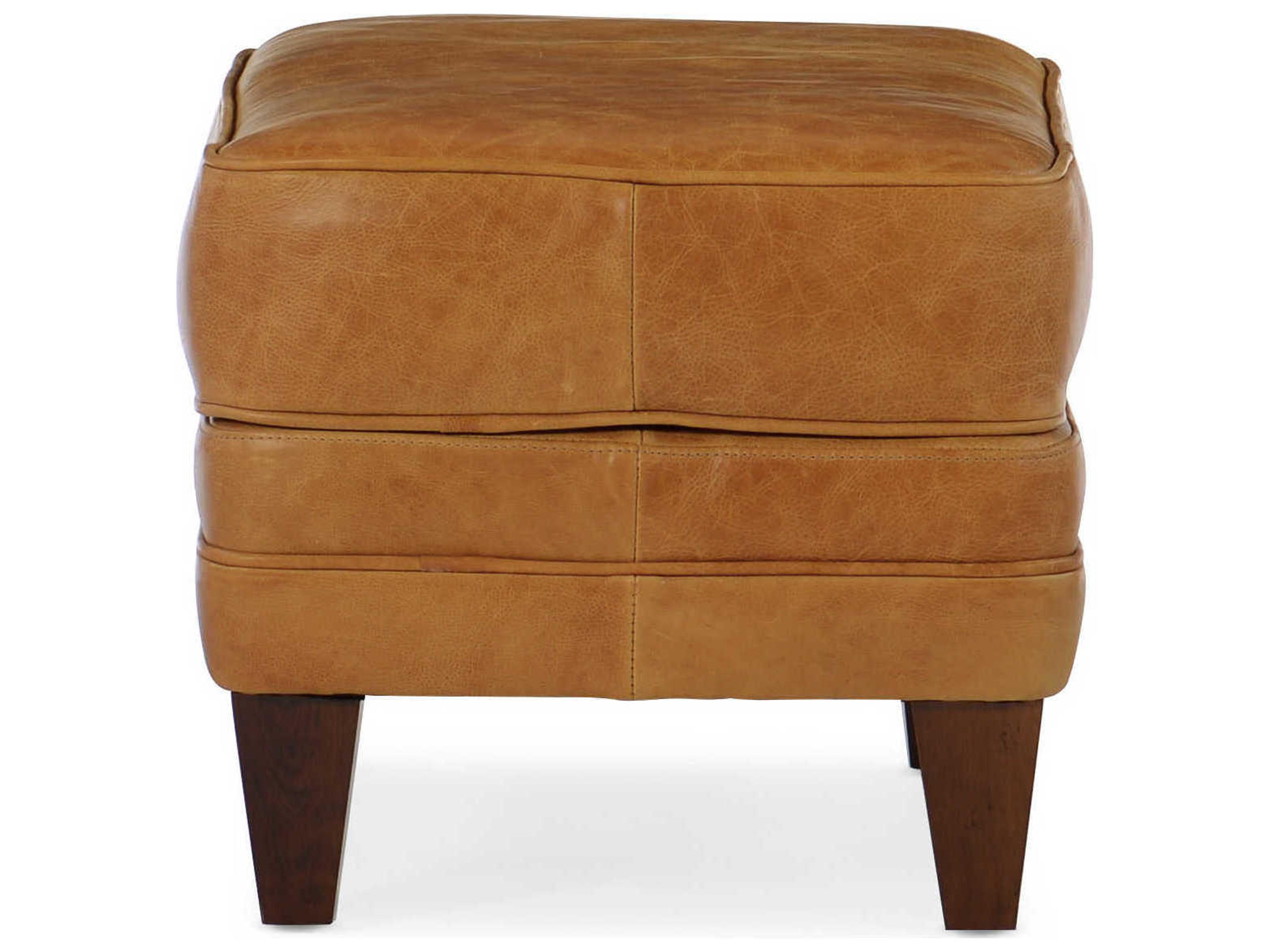 Bradington Young Zion Leather Ottoman