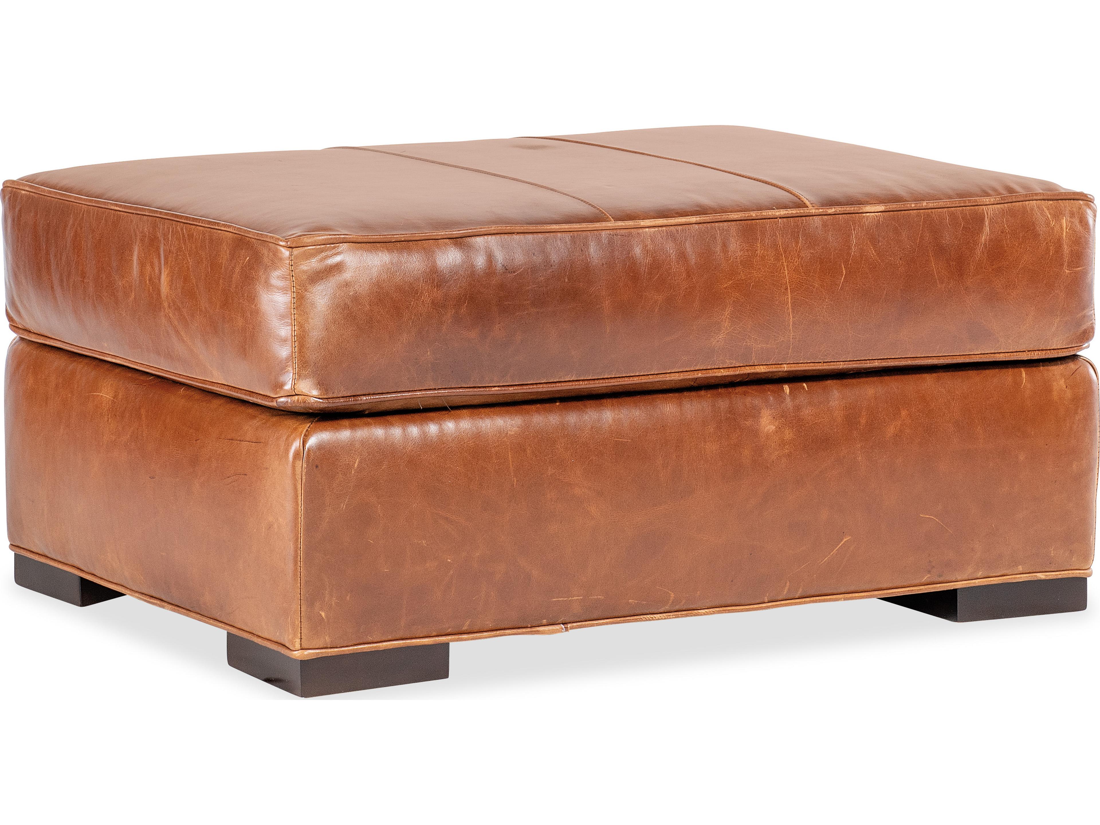 Eliana Leather Ottoman