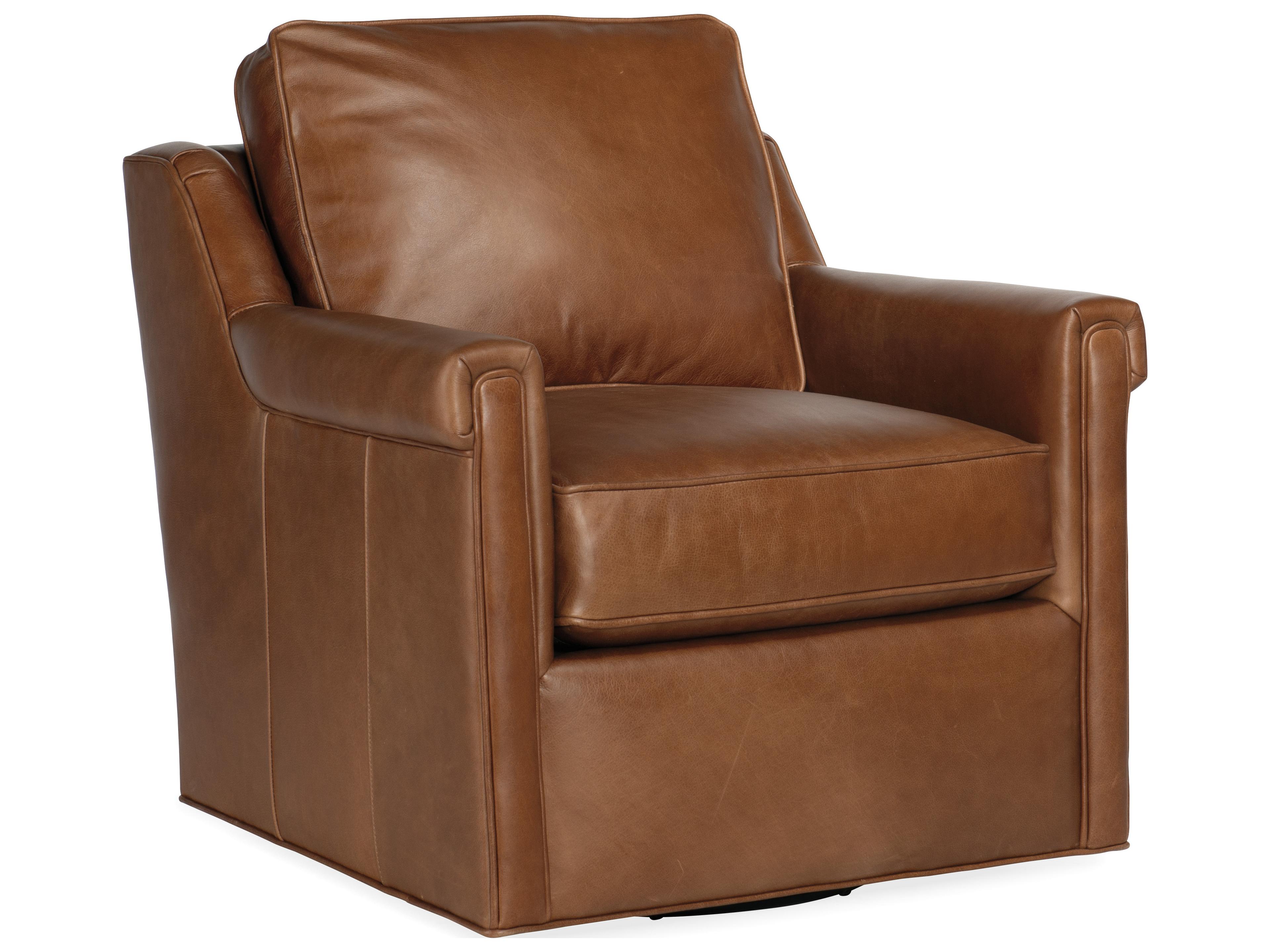 Madison Swivel Leather Accent Chair