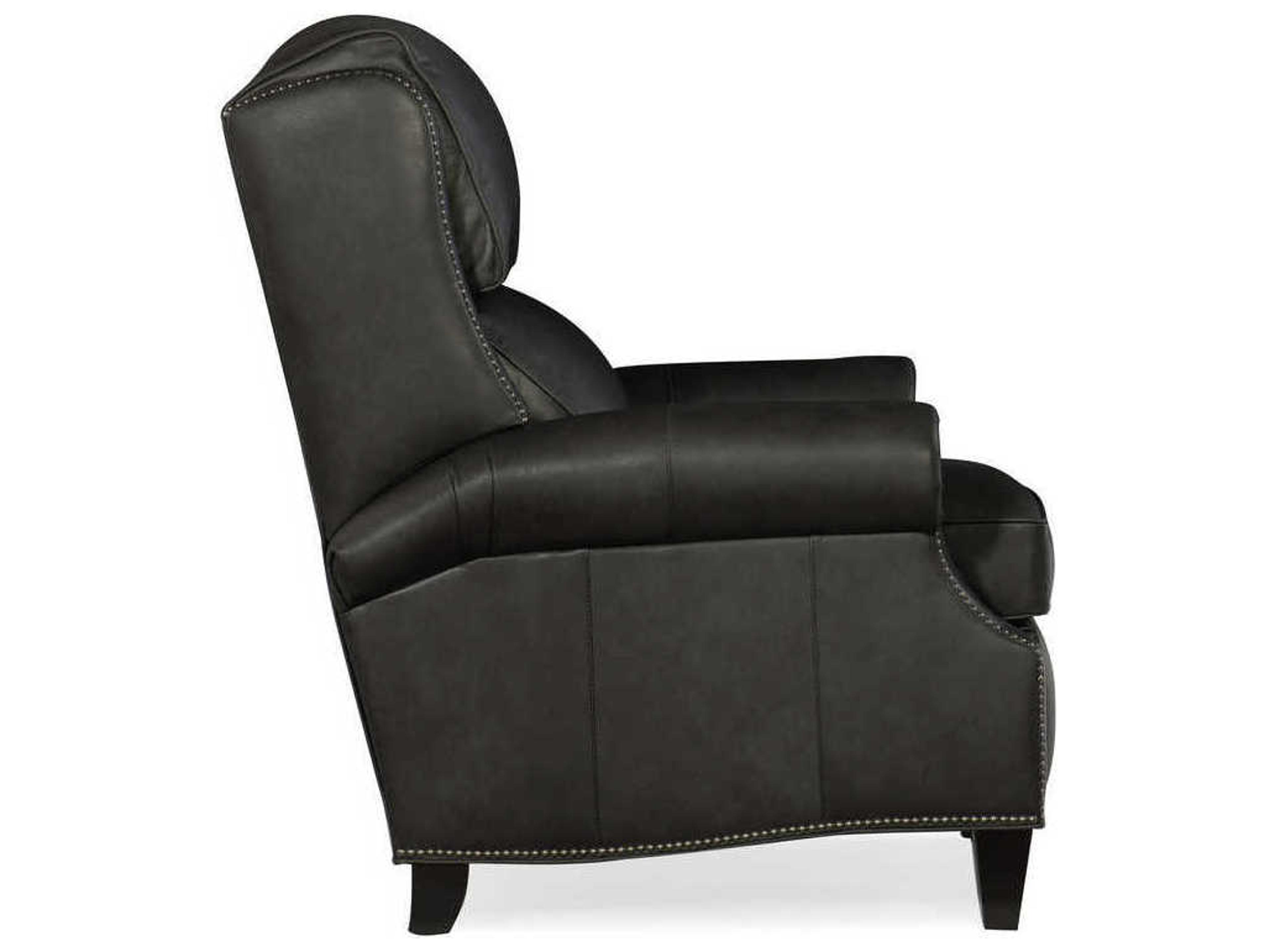 Bradington Young Huss Charcoal Black Leather Recliner