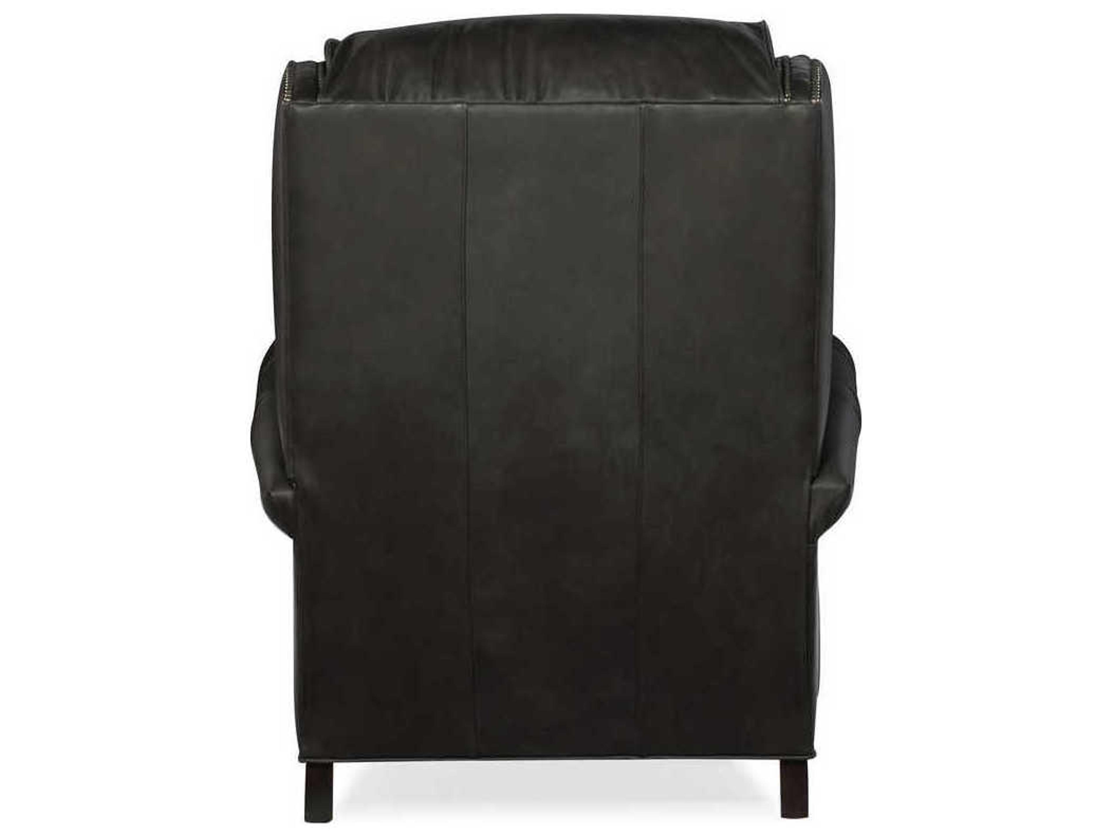 Bradington Young Huss Charcoal Black Leather Recliner