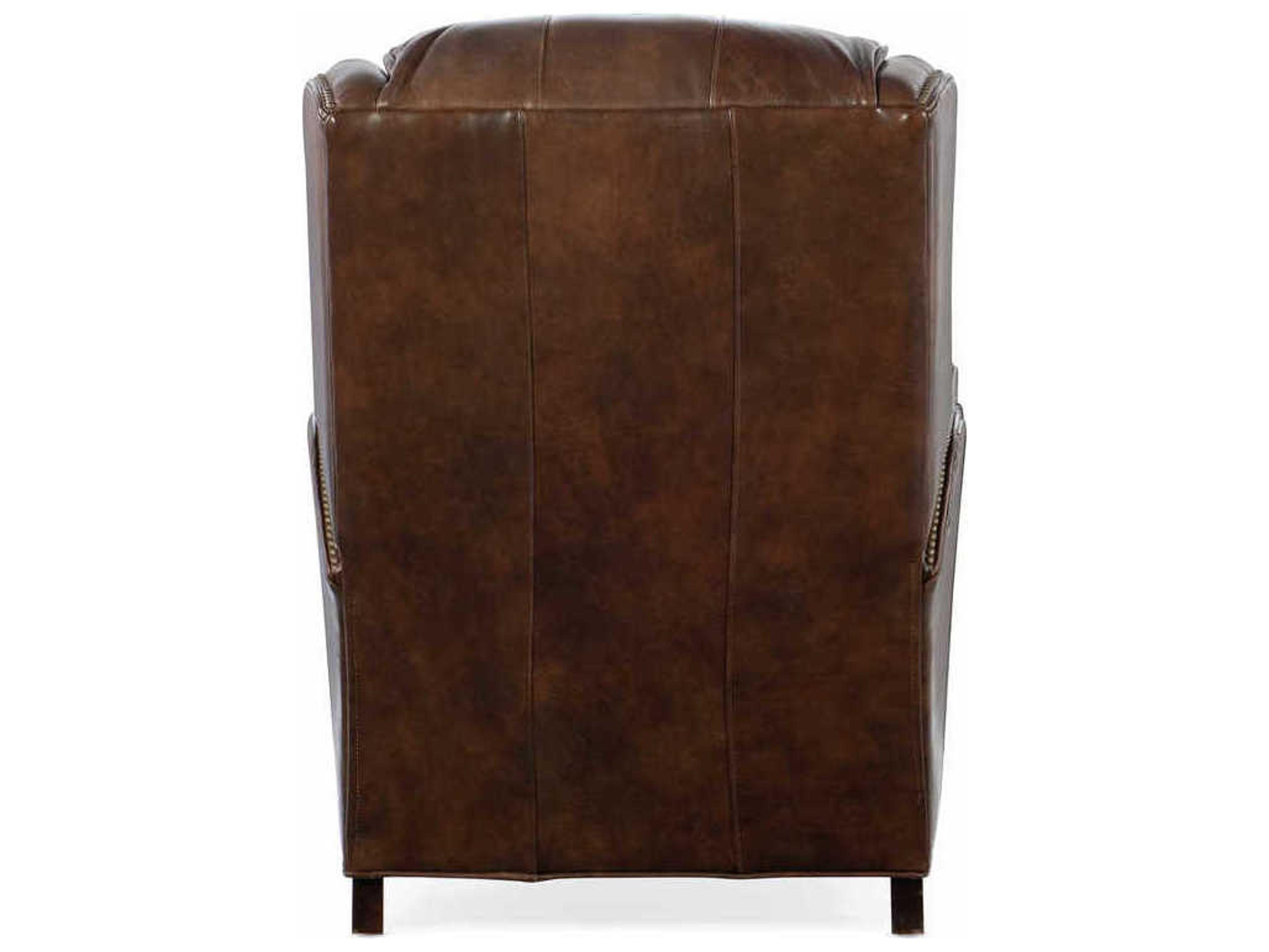 Bradington Young Lancaster Cognac Brown Leather Recliner